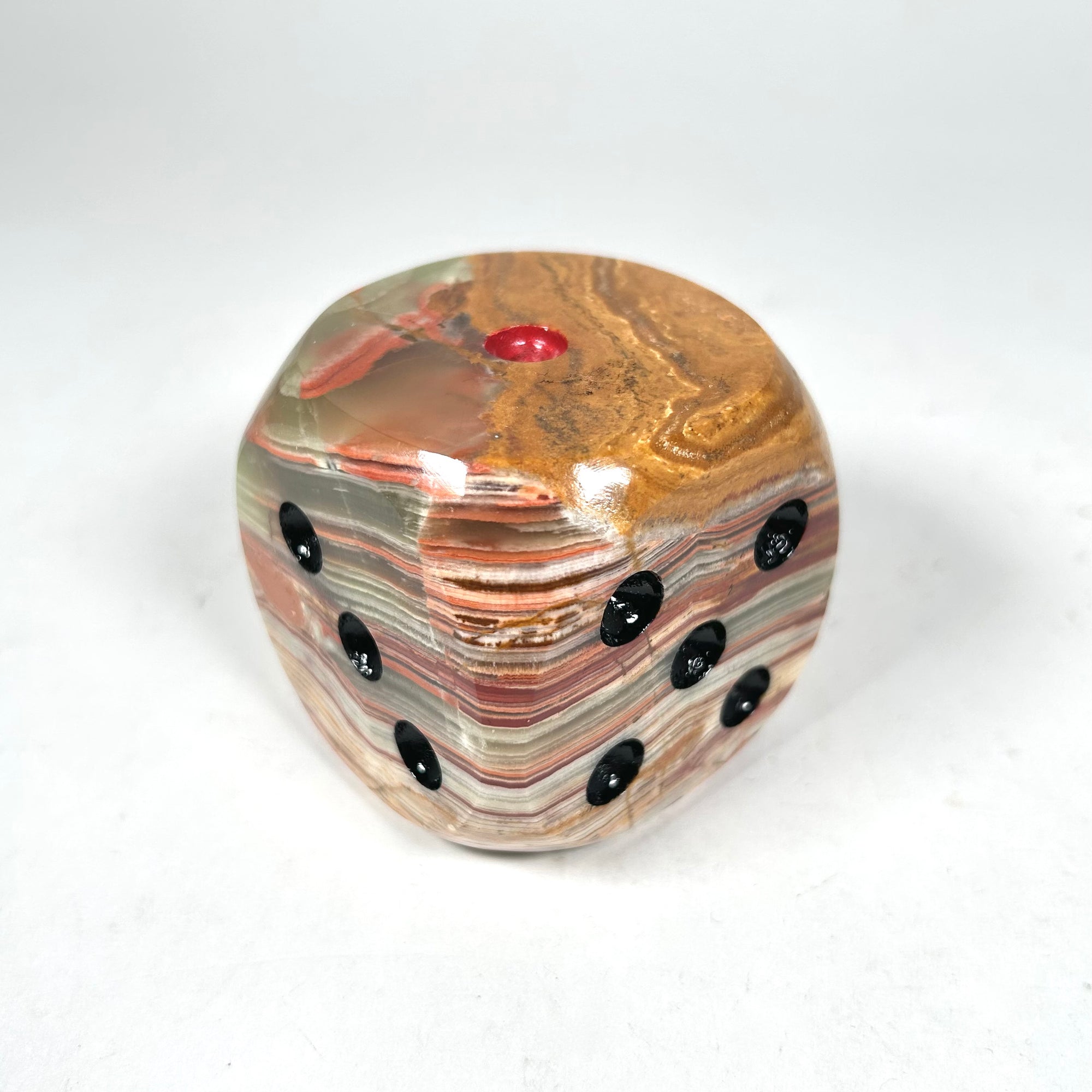 Vintage Die Shaped Striped Agate Paperweight