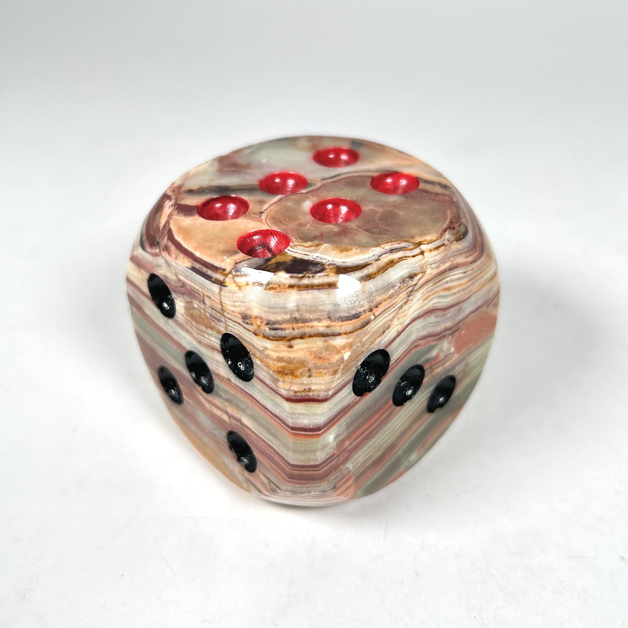 Vintage Die Shaped Striped Agate Paperweight