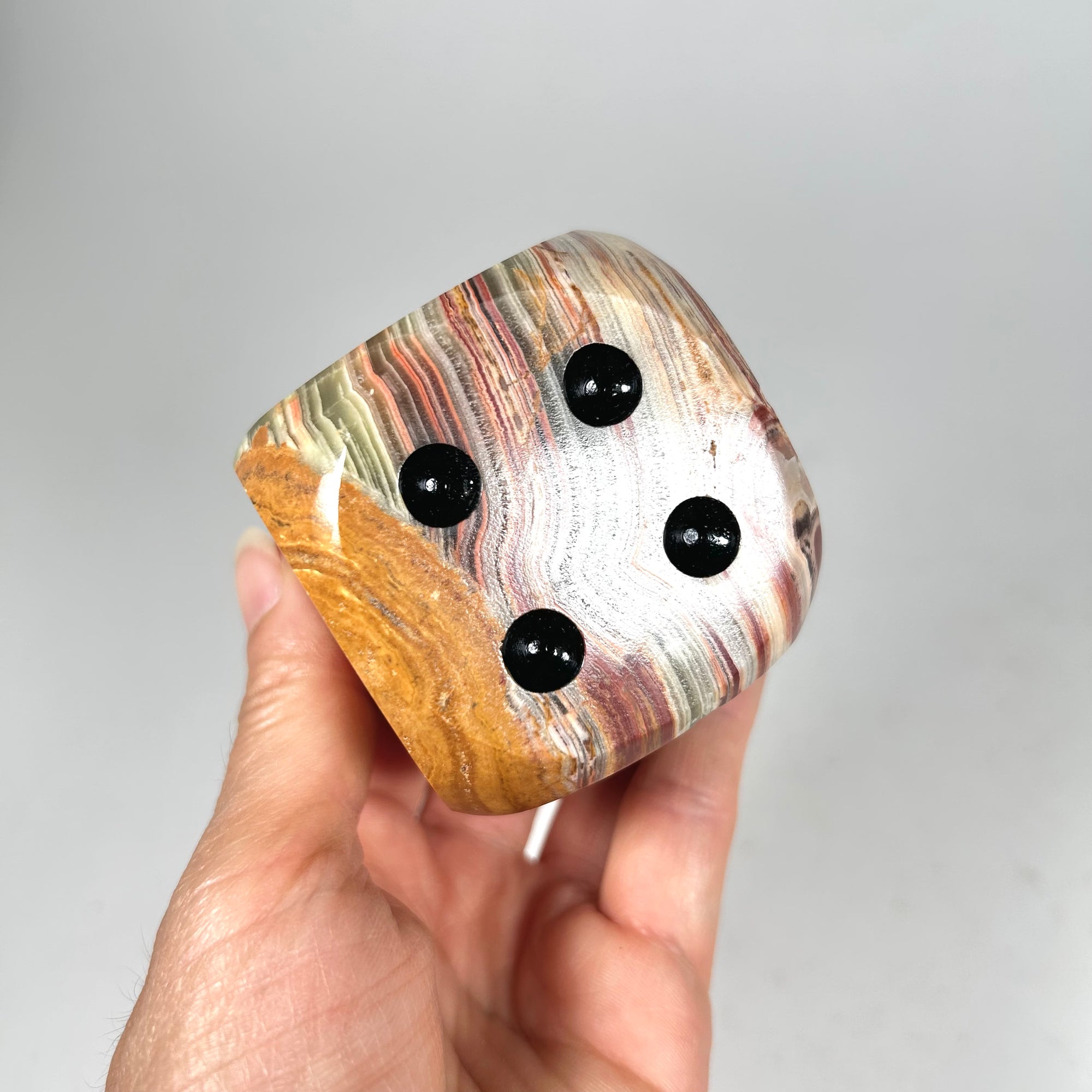 Vintage Die Shaped Striped Agate Paperweight