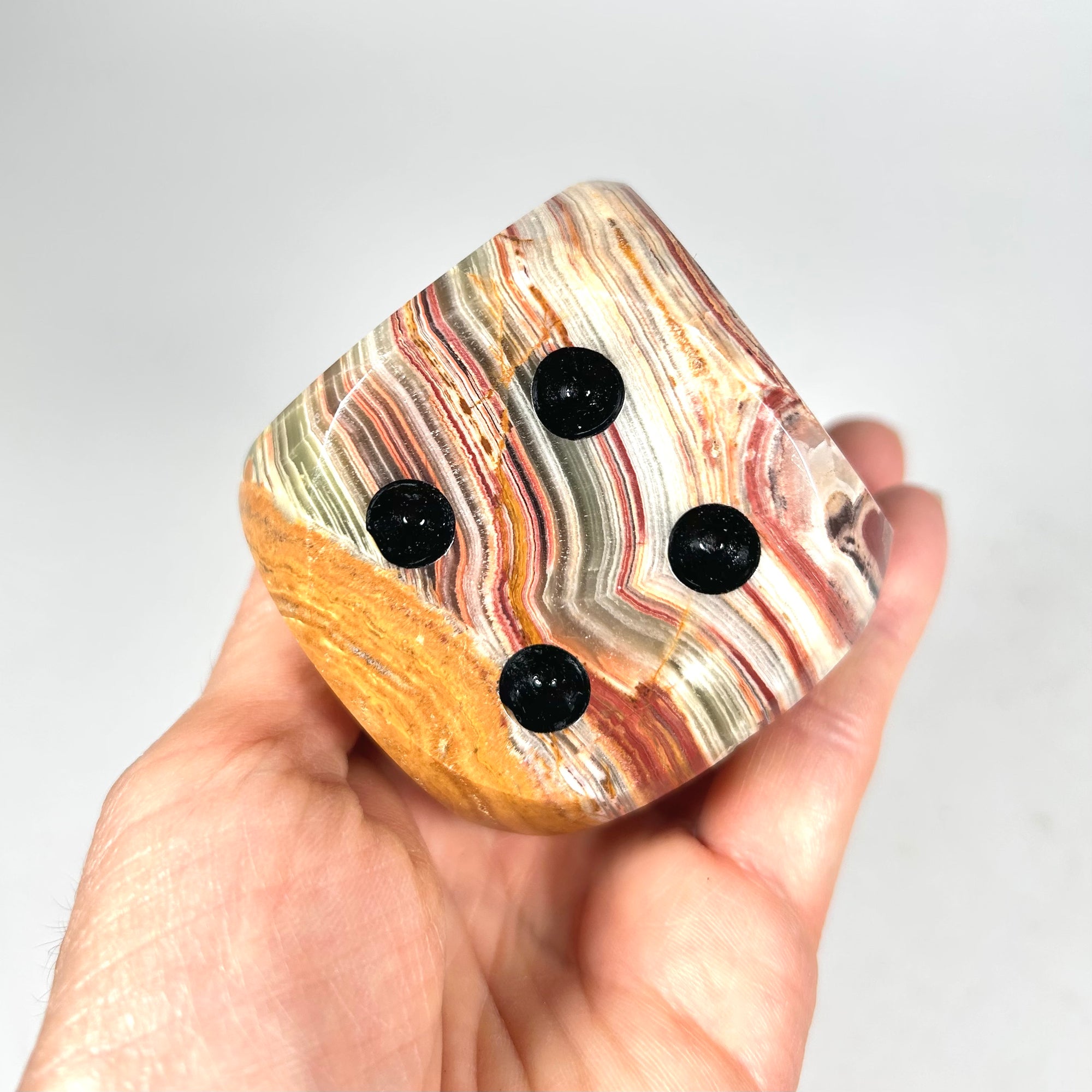 Vintage Die Shaped Striped Agate Paperweight