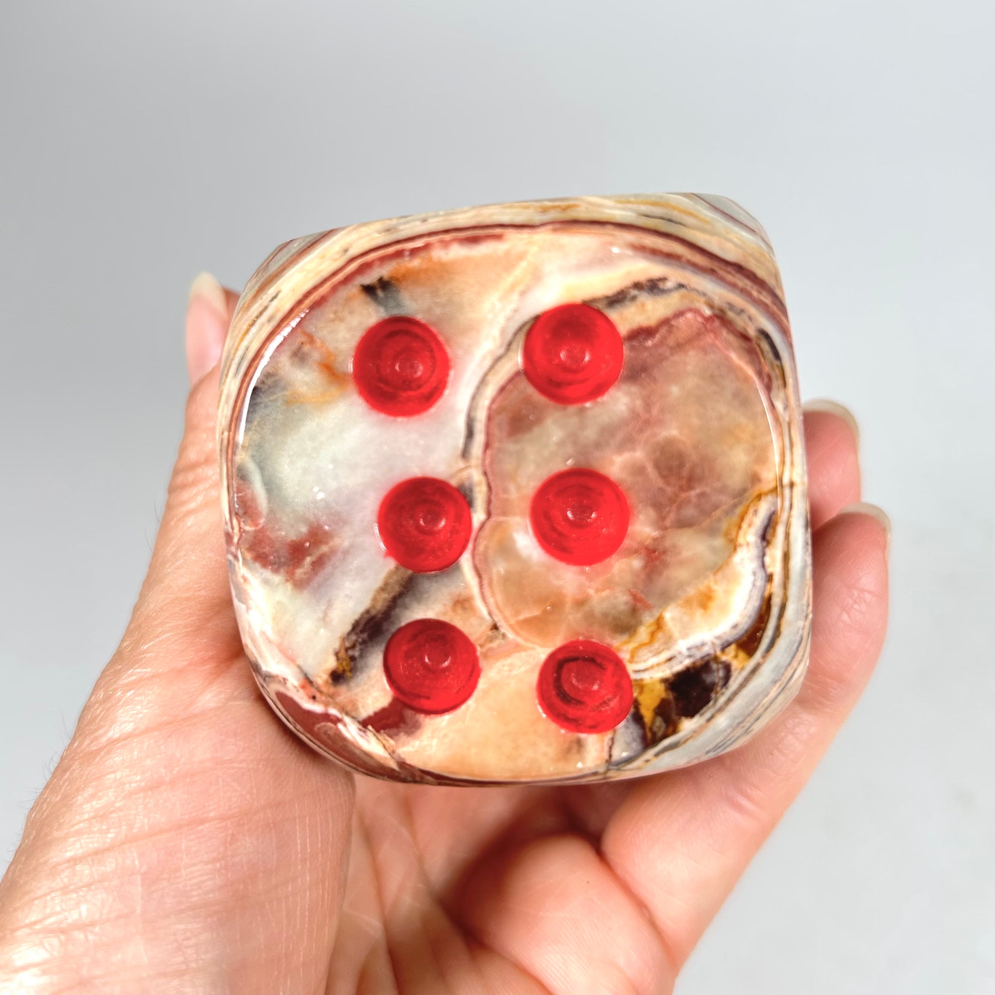 Vintage Die Shaped Striped Agate Paperweight