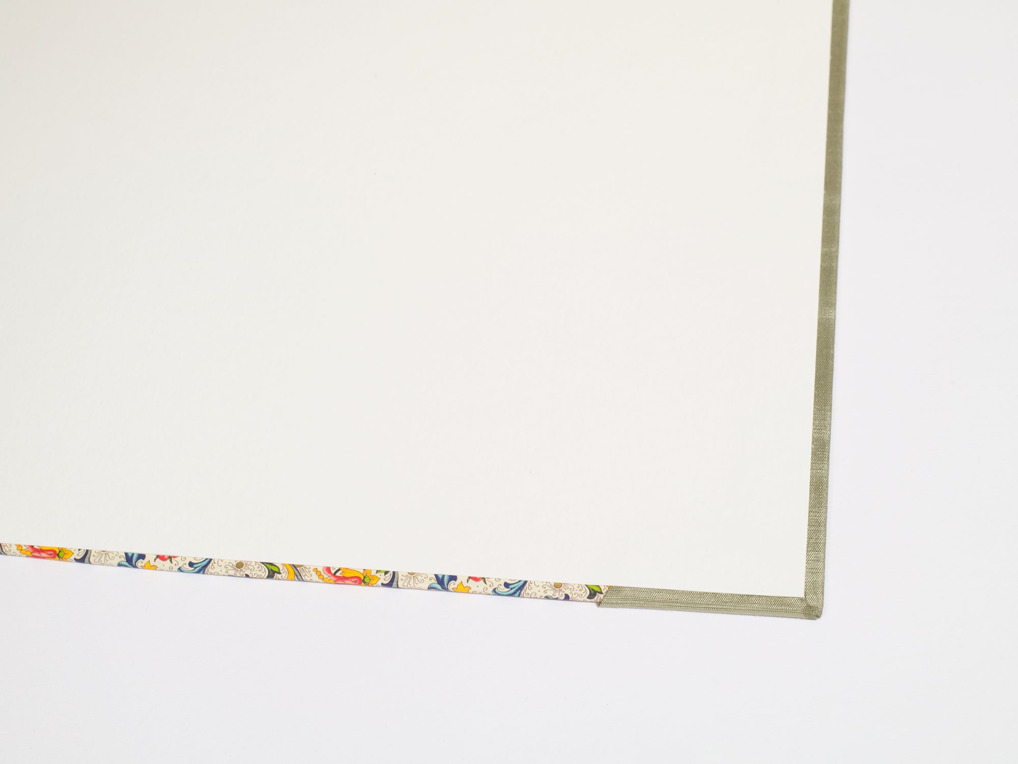 Traditional Italian Desk Blotter / Desk Pad in Green Florentine Pattern