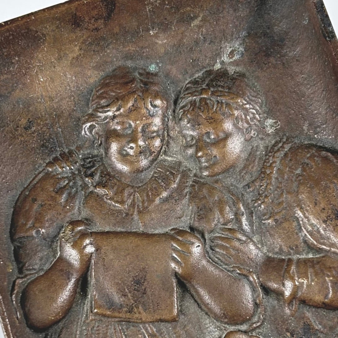 Vintage Metal Trinket Dish with Two Women