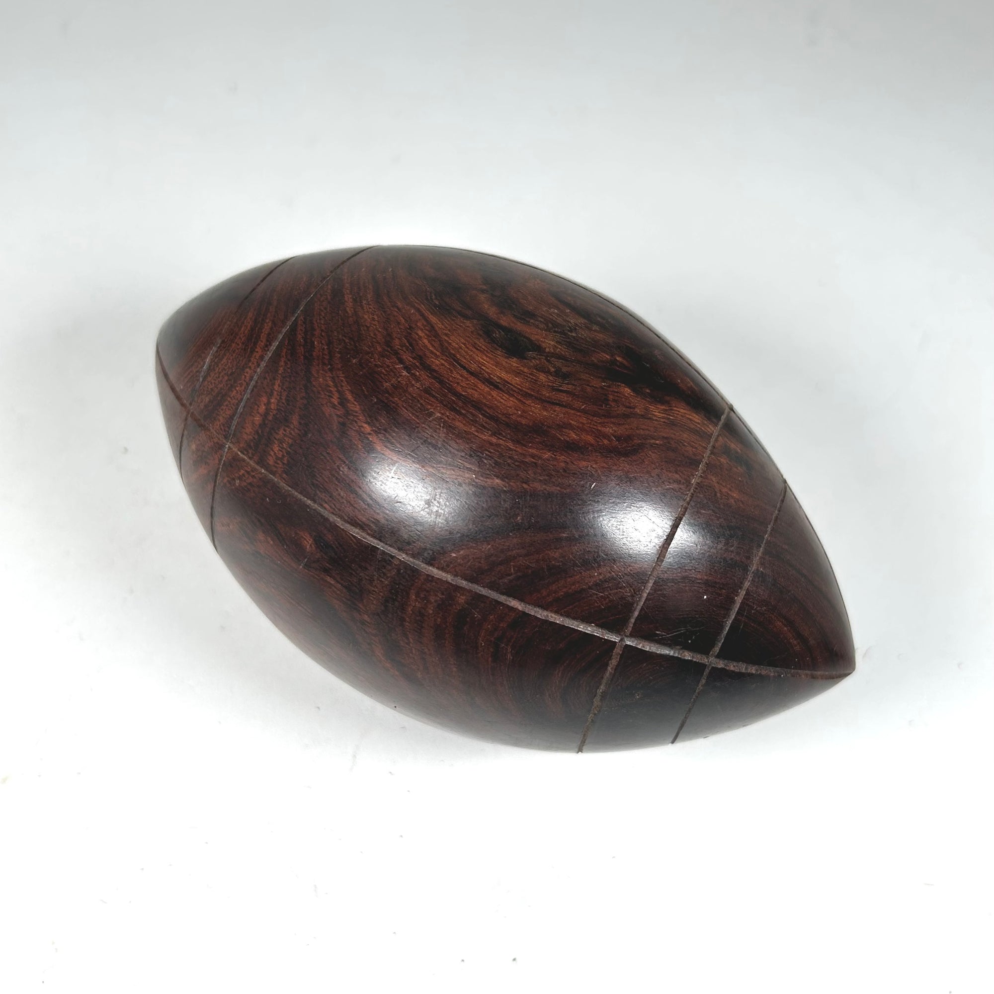 Hardwood Carved Football Desk Toy