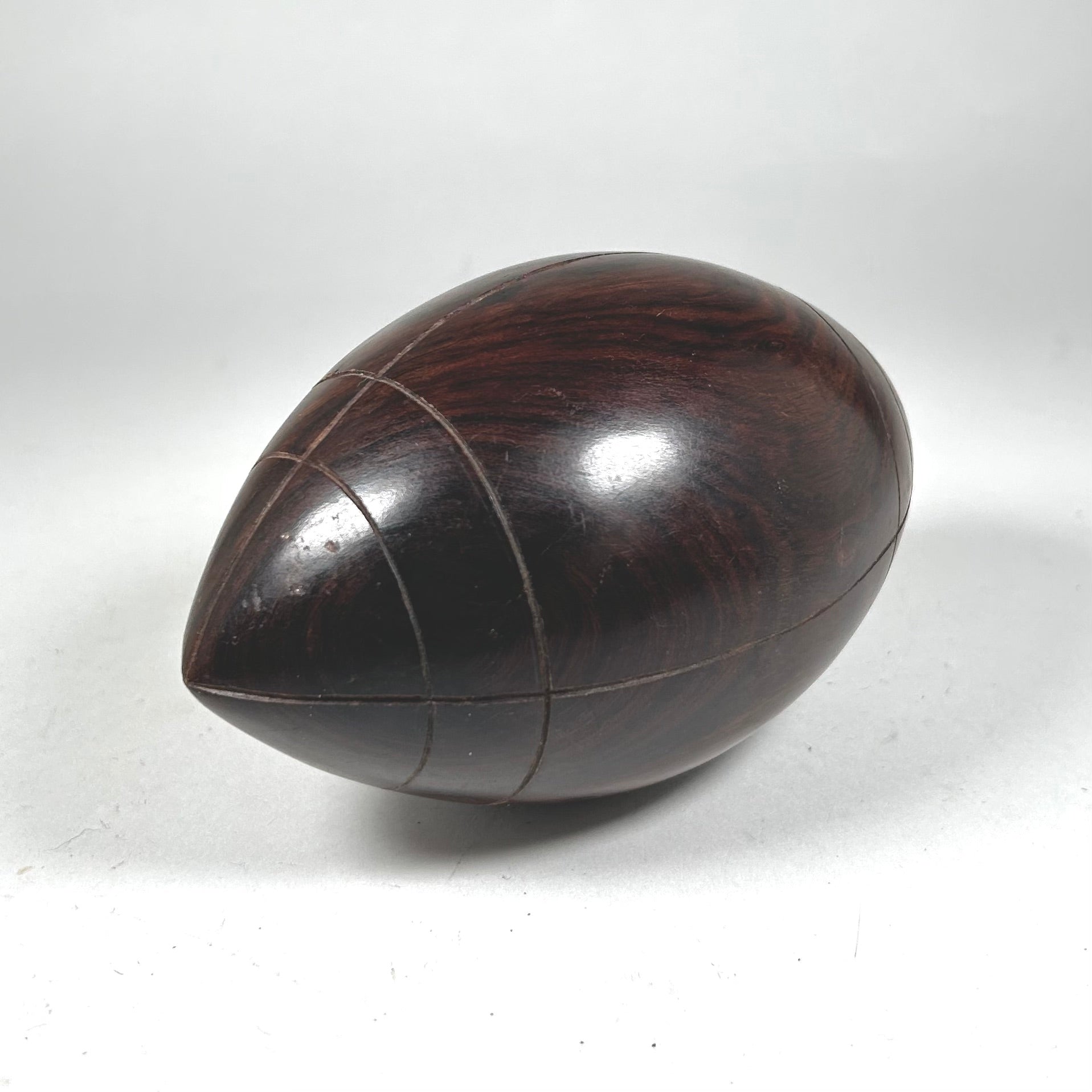 Hardwood Carved Football Desk Toy