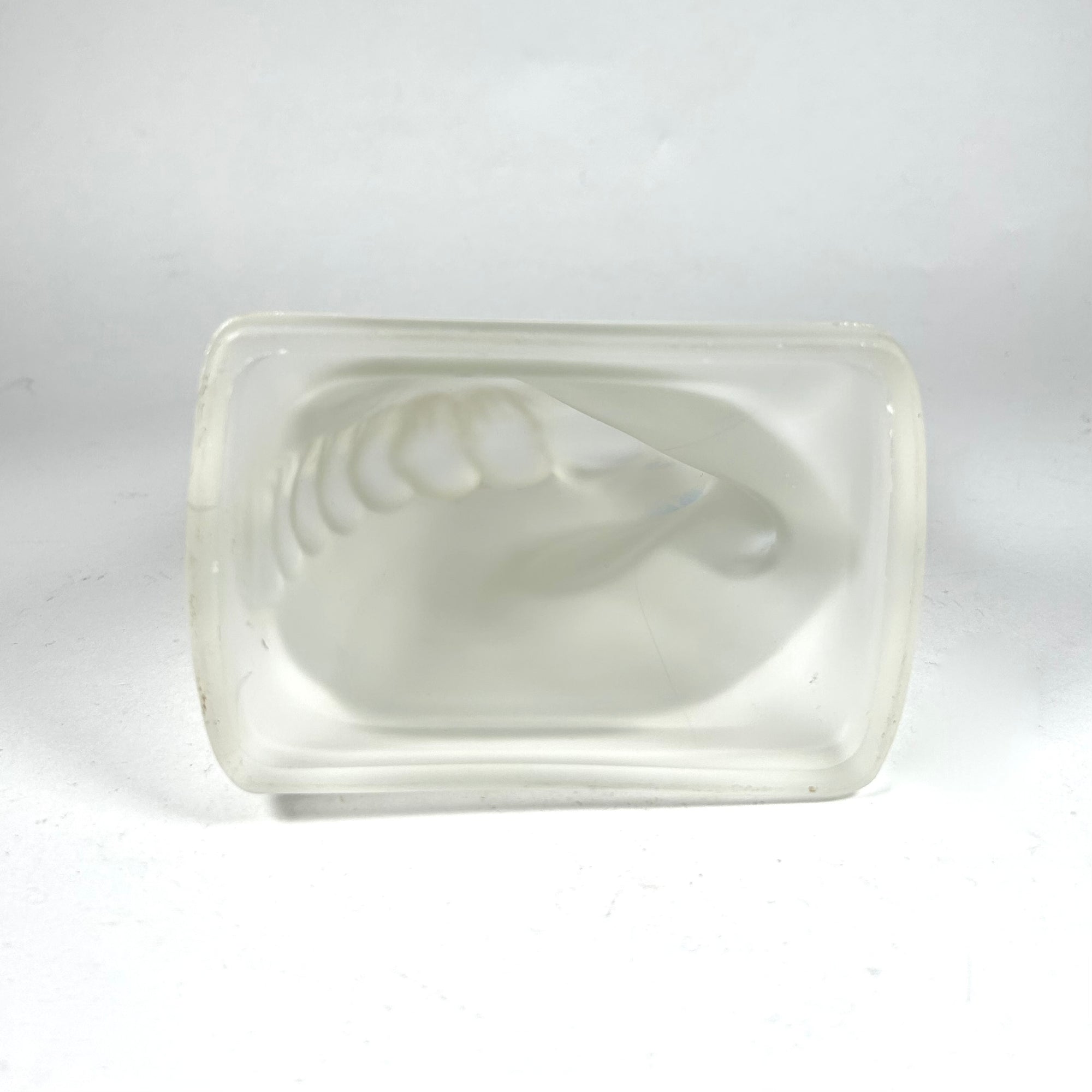 Art Deco Style Horse Head Single Bookend in Frosted Glass
