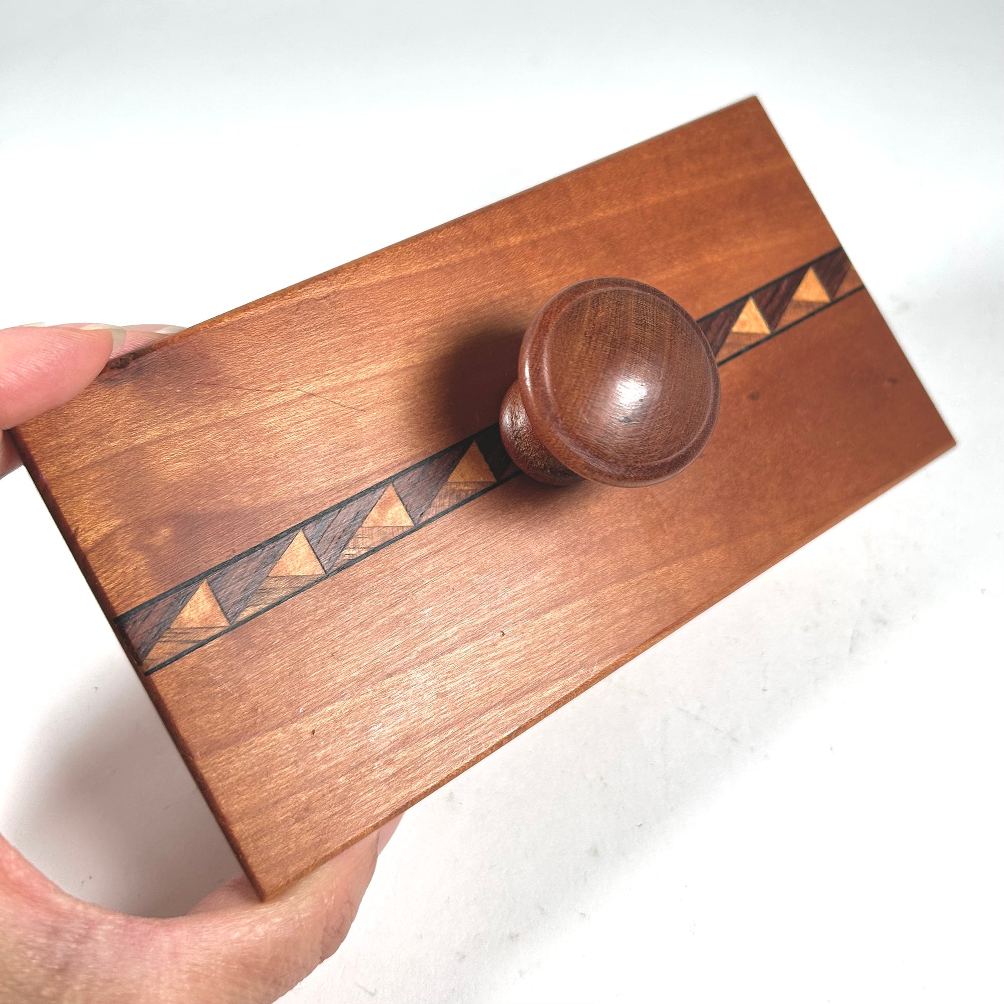 Inlayed Wood Rocker Blotter by Levenger