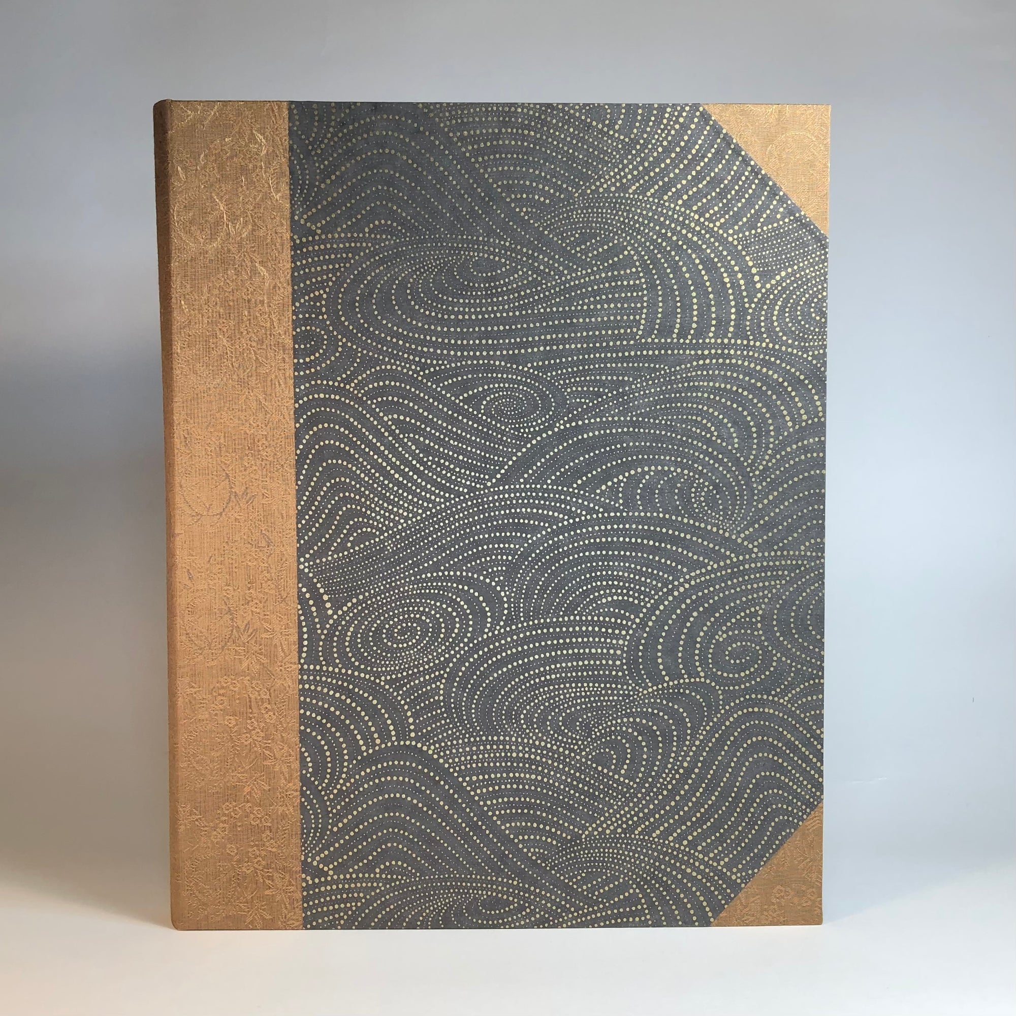 Desk Organizer Folio in Calm Brown and Dark Gray