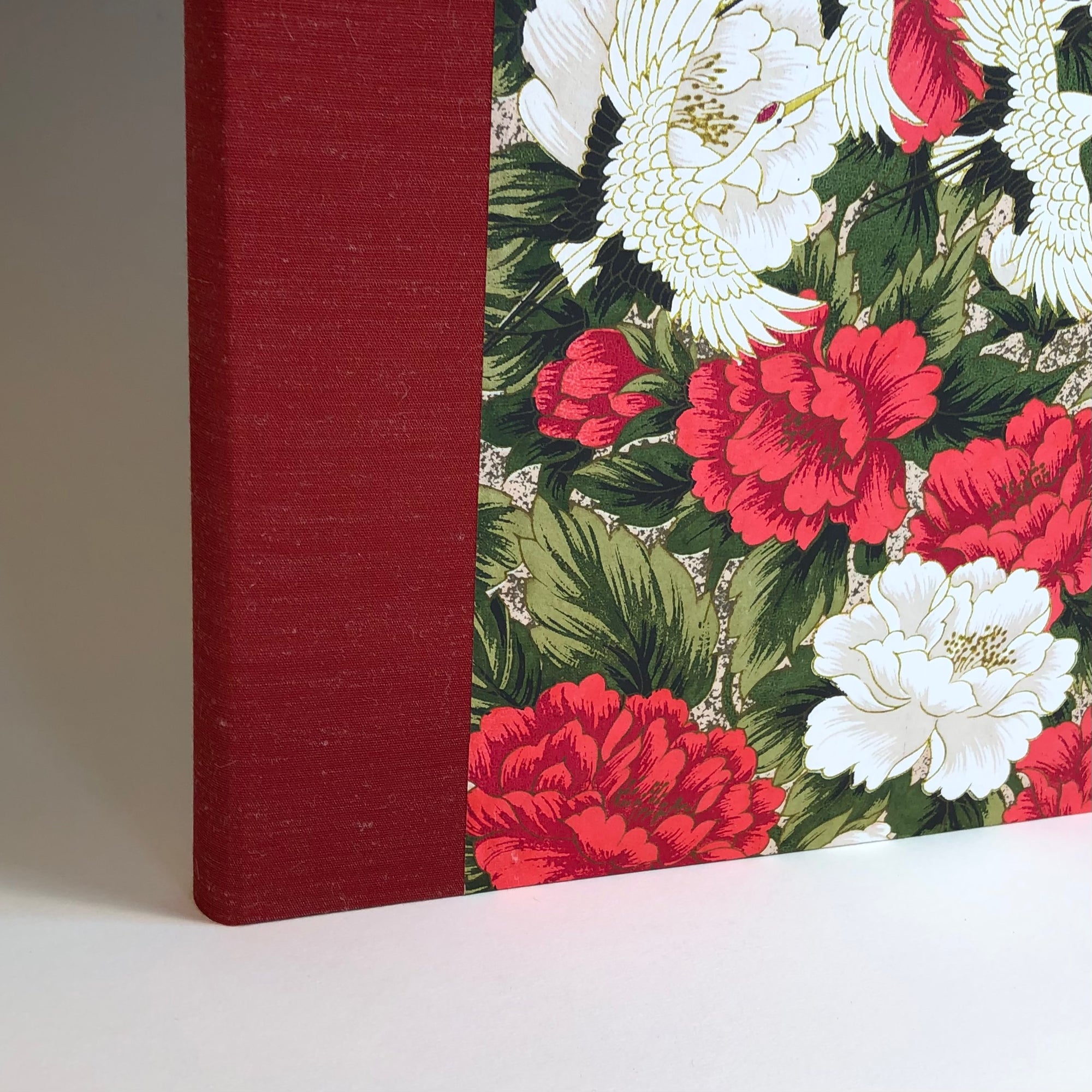 Desk Organizer Folio with Japanese Red Cranes