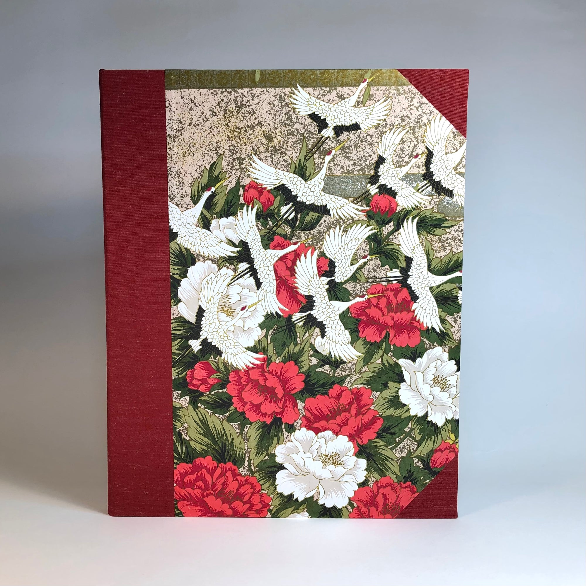 Desk Organizer Folio with Japanese Red Cranes