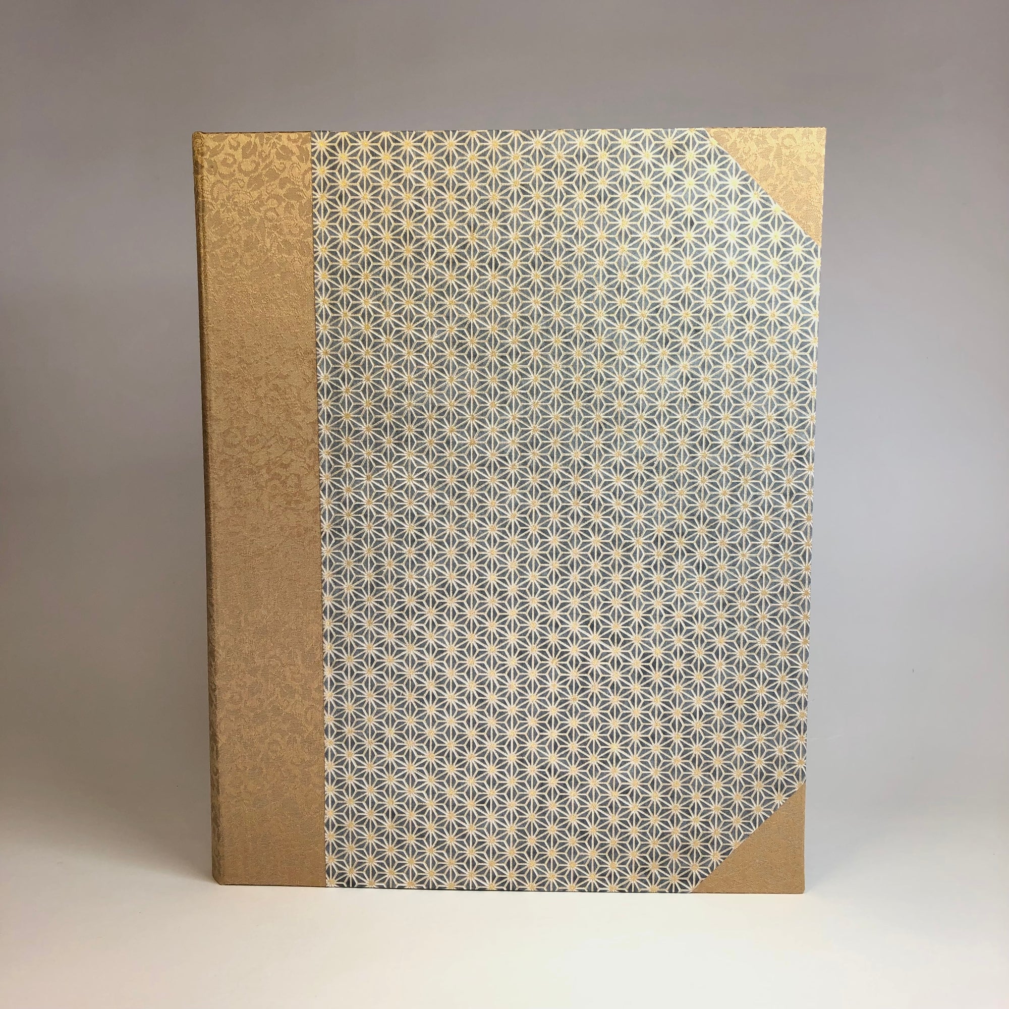Desk Organizer Folio in Gold and Gray