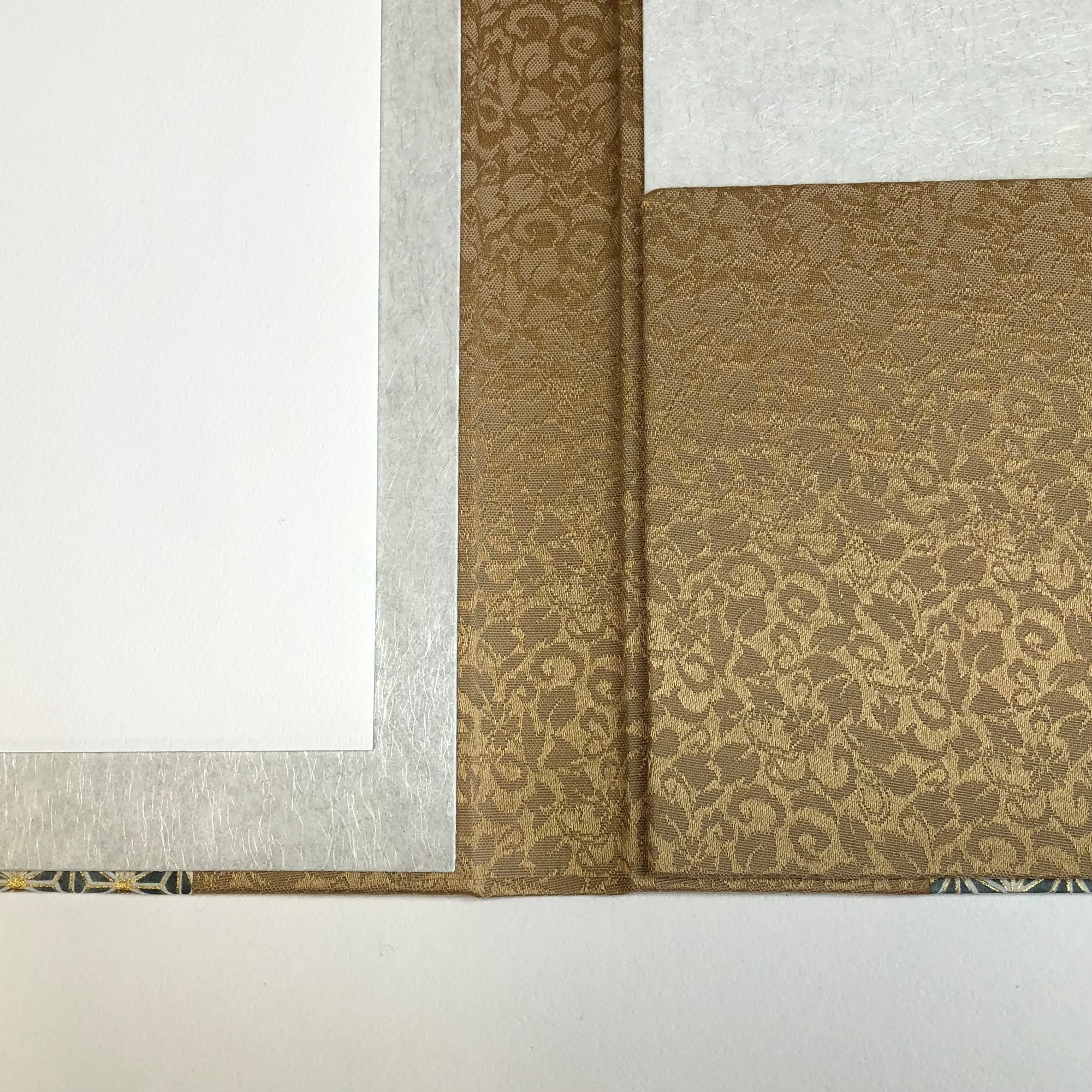 Desk Organizer Folio in Gold and Gray
