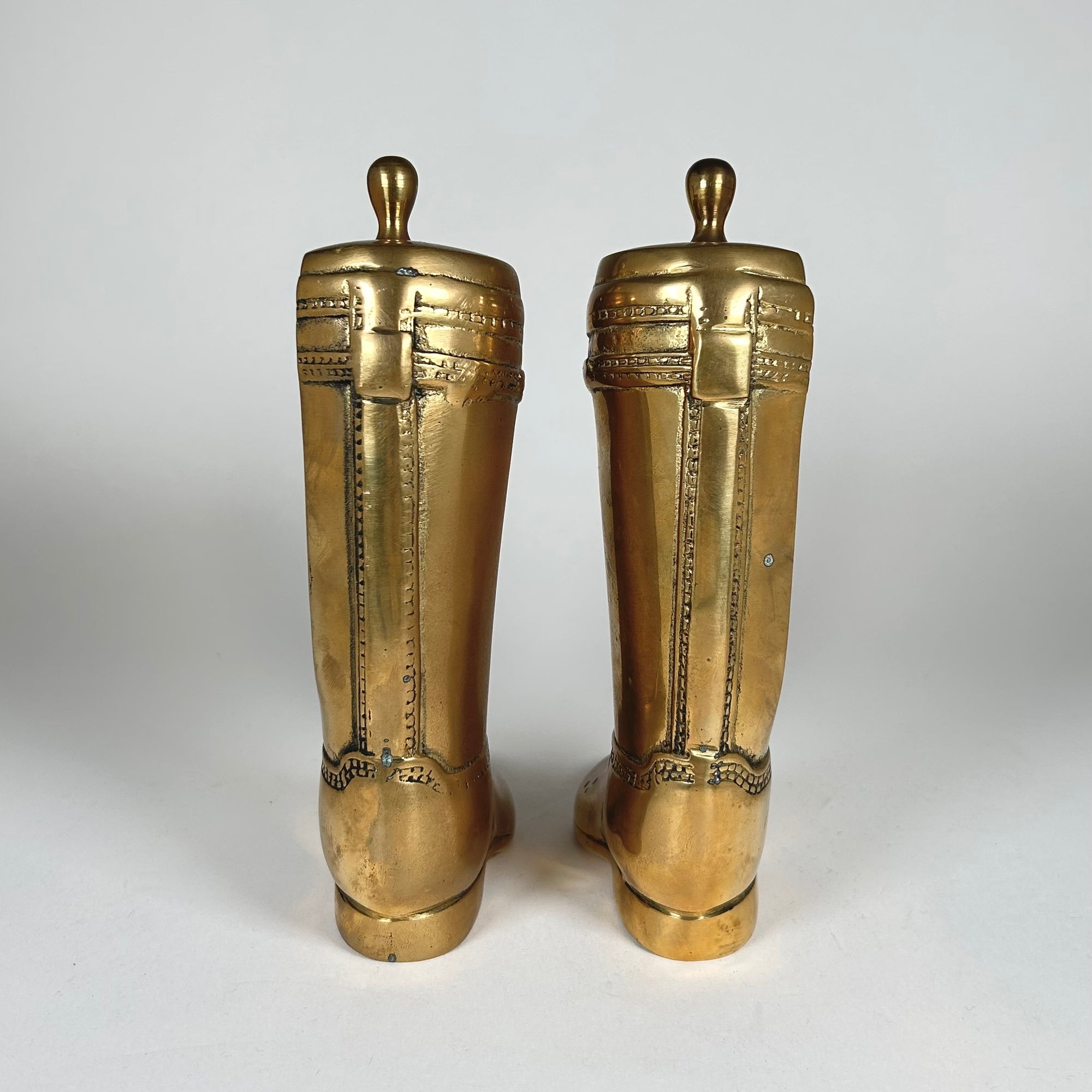 Brass Equestrian Riding Boot Bookends
