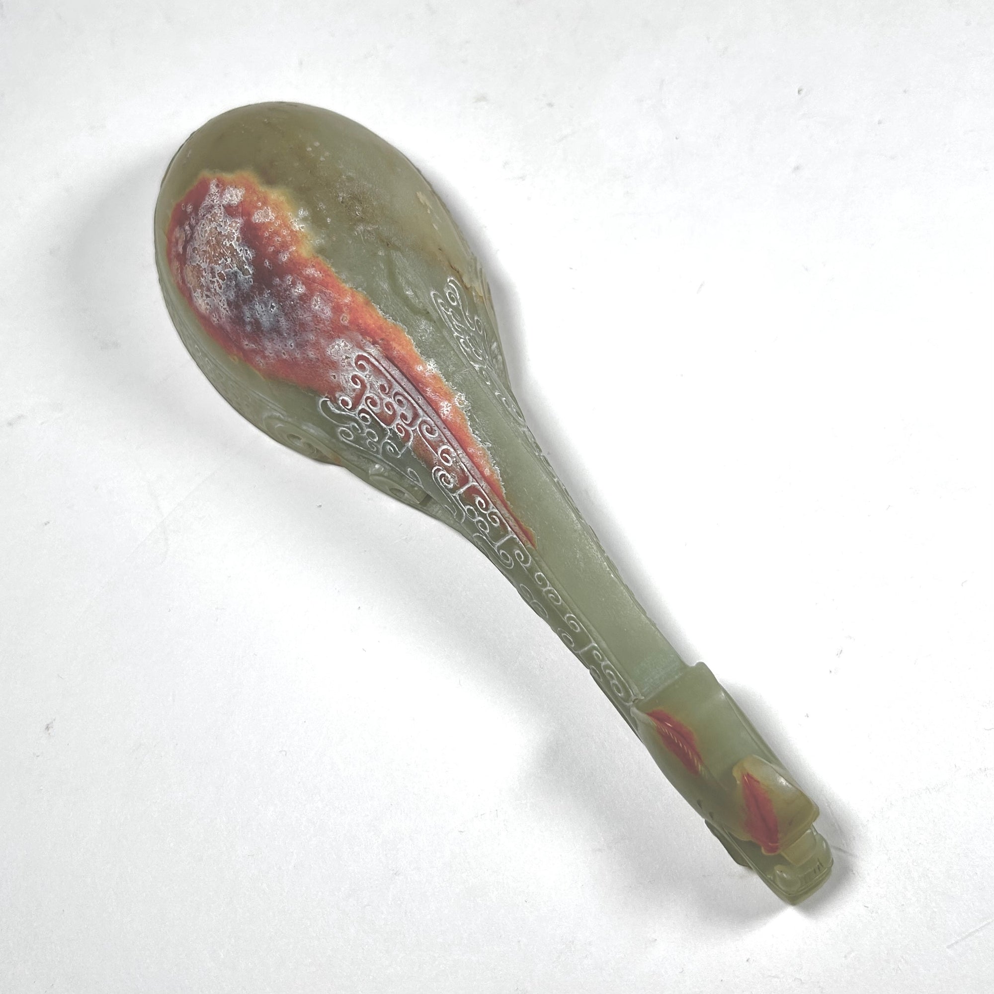 Etched Asian Ceremonial Spoon with Dragon Motif