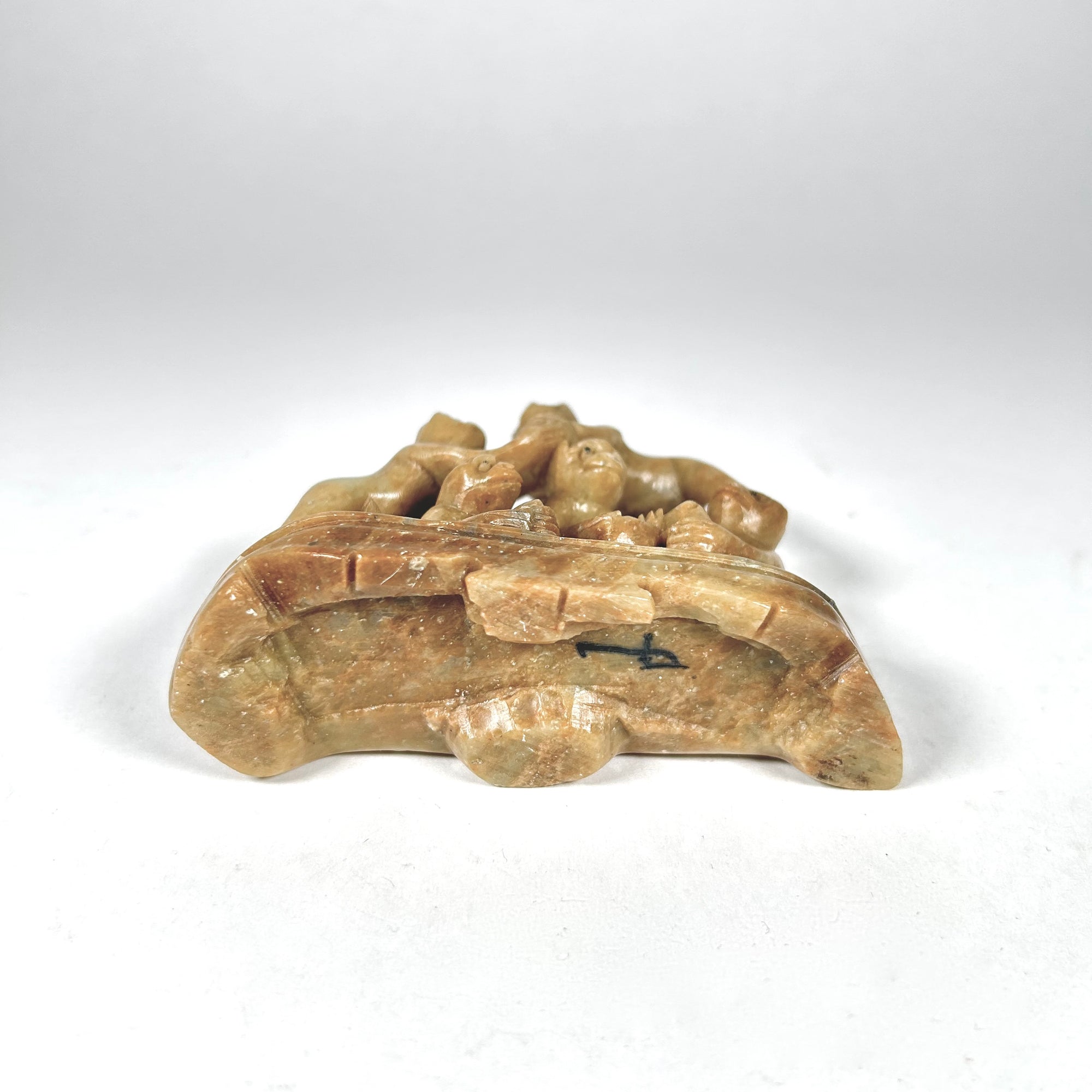 Asian Monkey Group Carving in Soapstone