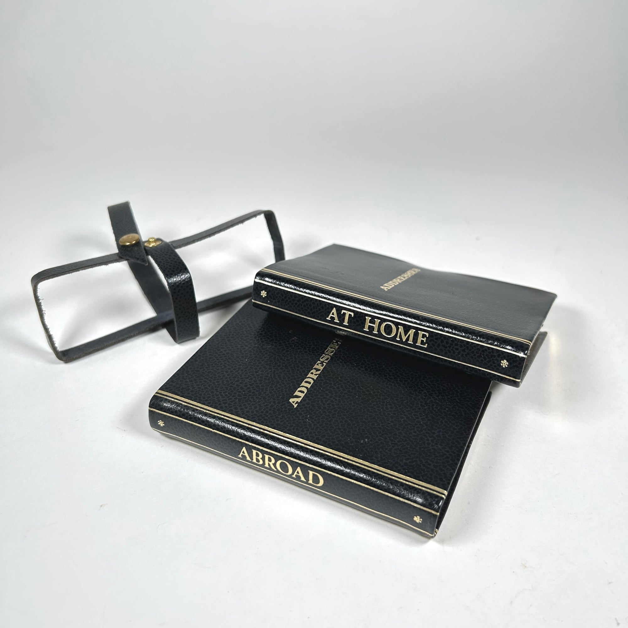 Vintage Saks Fifth Avenue Address Book Set - At Home and Abroad - Made in England