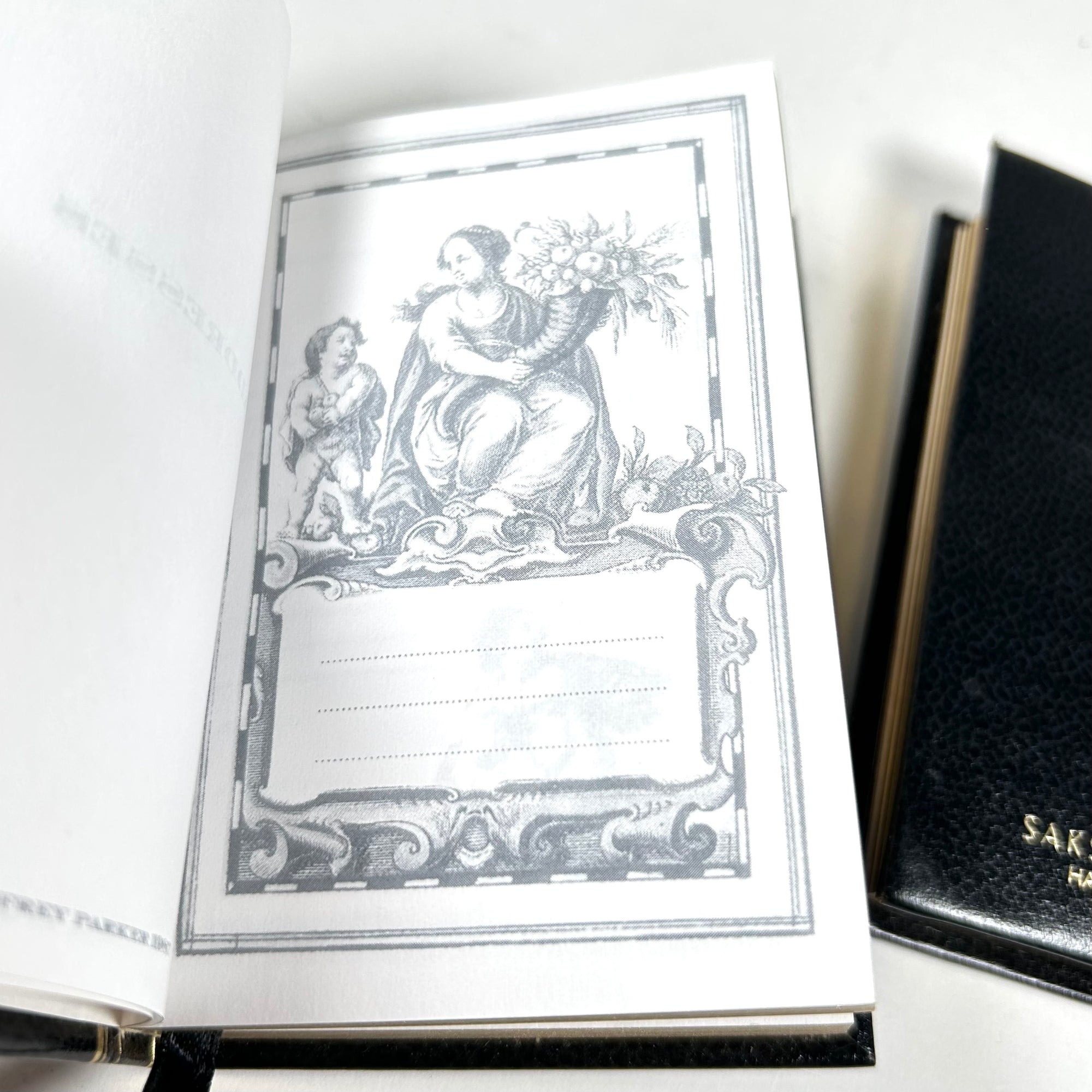 Vintage Saks Fifth Avenue Address Book Set - At Home and Abroad - Made in England