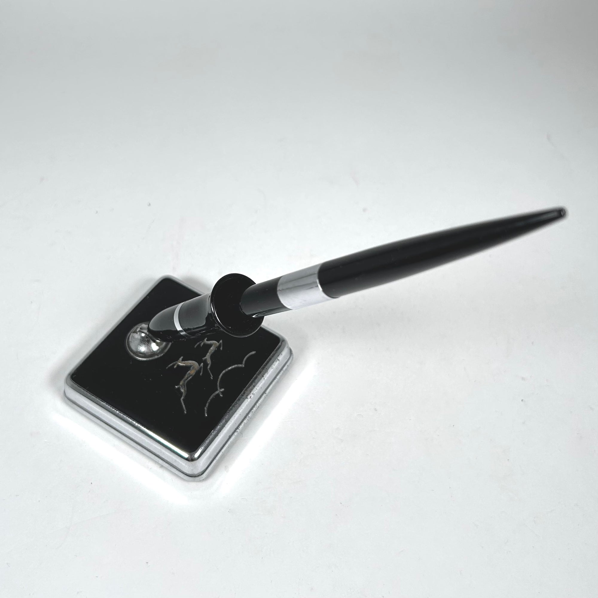 Art Deco Style Pen Stand with Leaping Dear