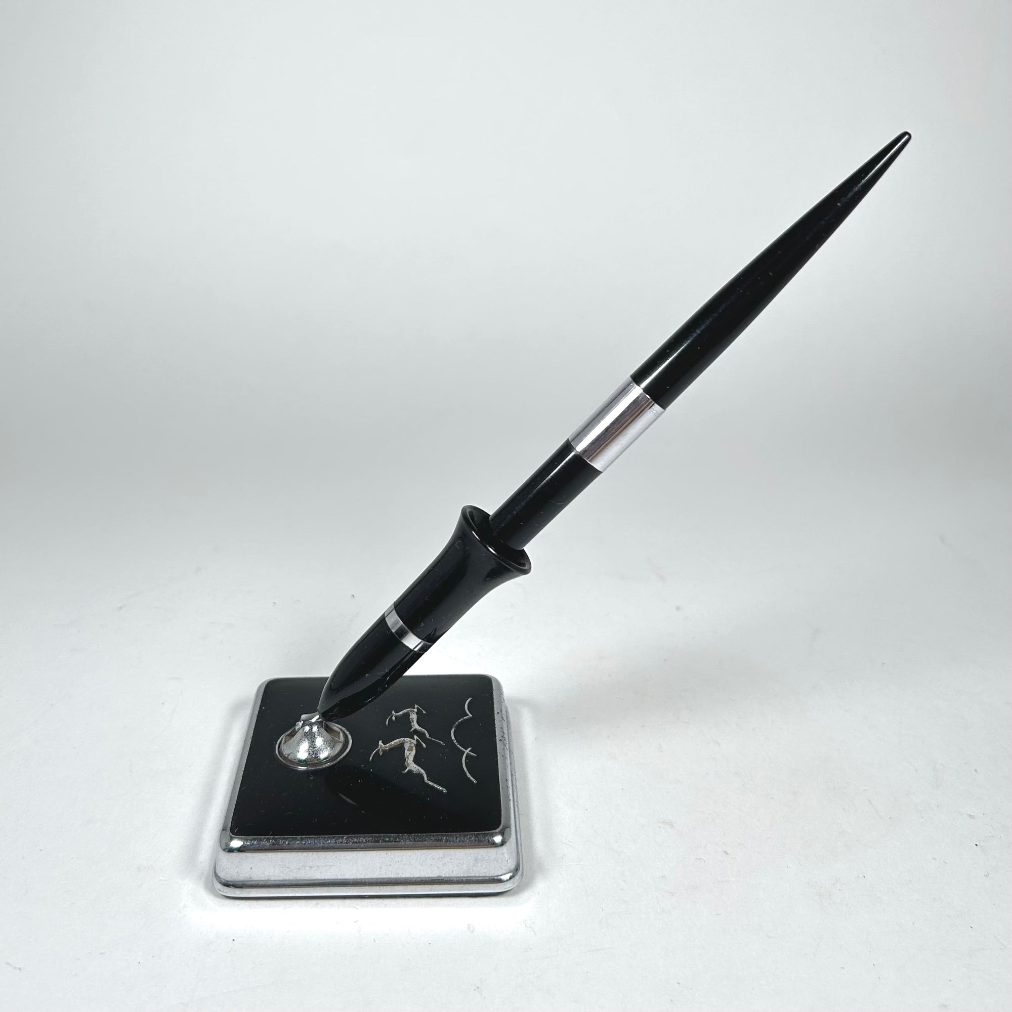 Art Deco Style Pen Stand with Leaping Dear