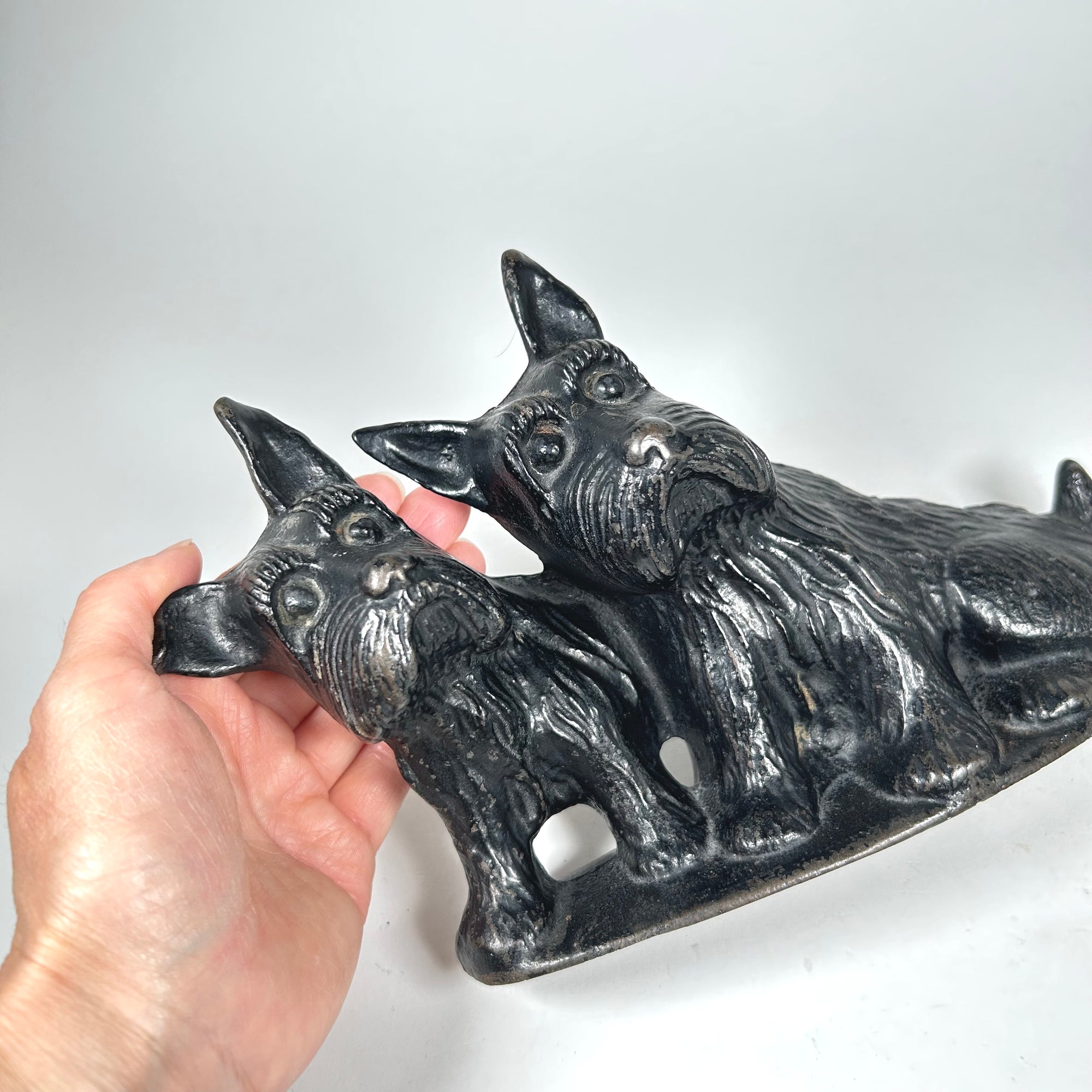 Vintage Scottish Terrier Dog Cast Iron Doorstop