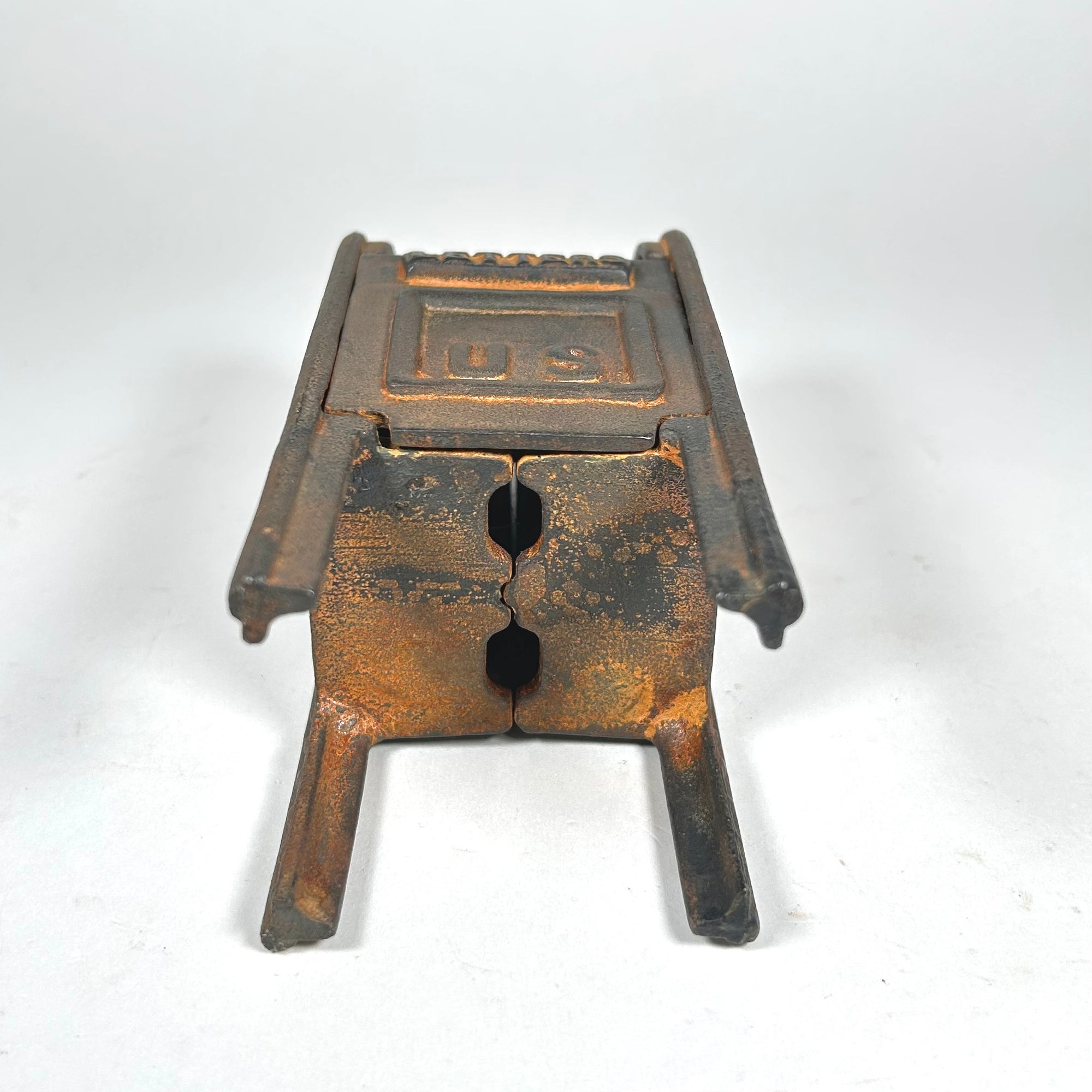 Cast Iron US Mail Box Coin Bank / Desk Toy