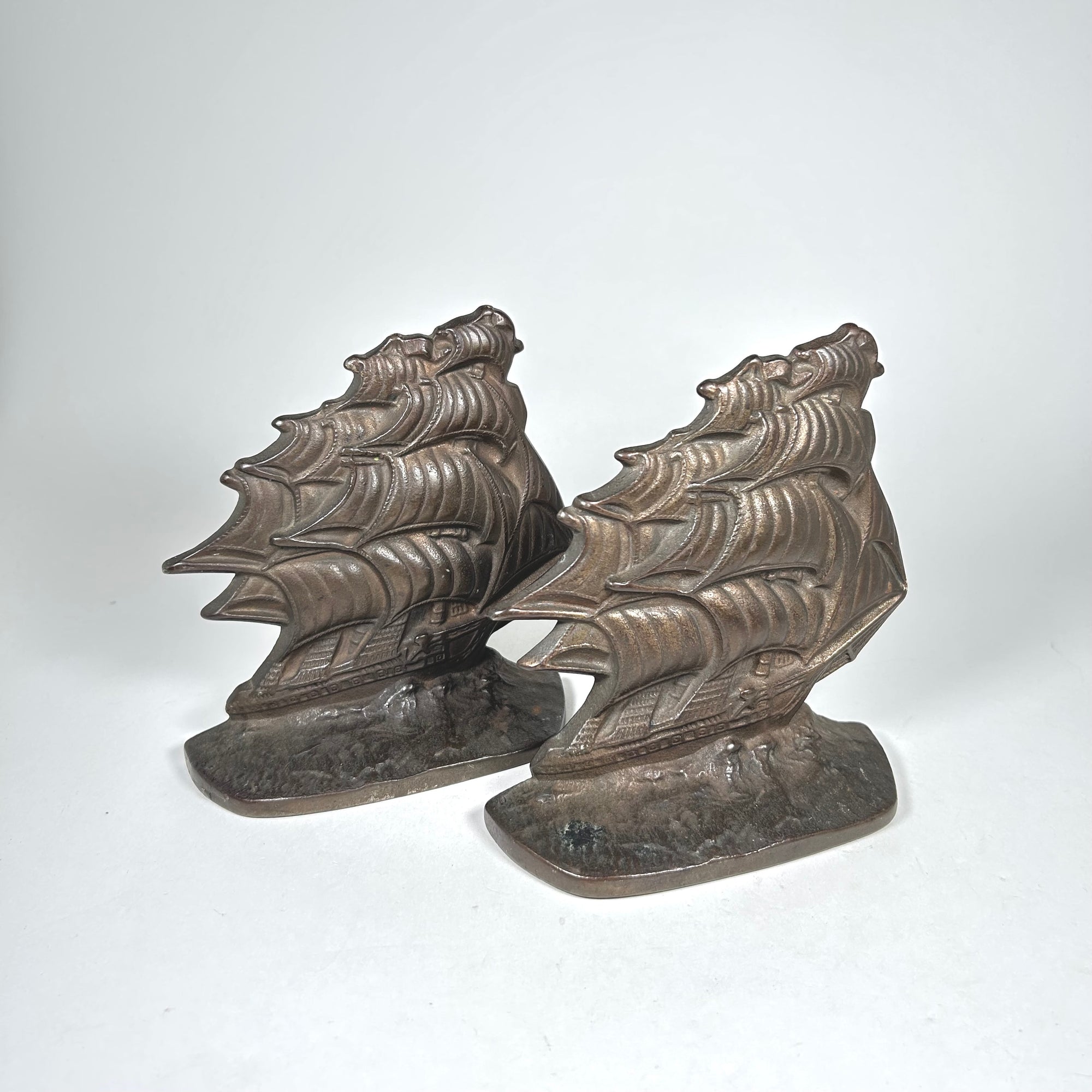 "Old Ironsides" Sailing Ship Bookends