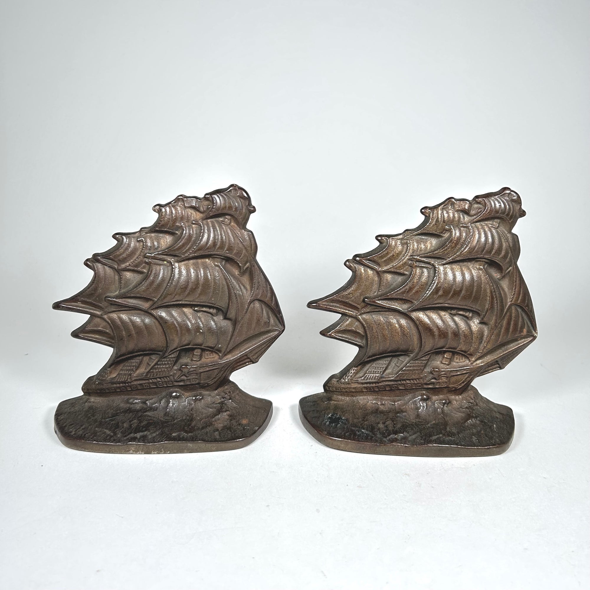 "Old Ironsides" Sailing Ship Bookends