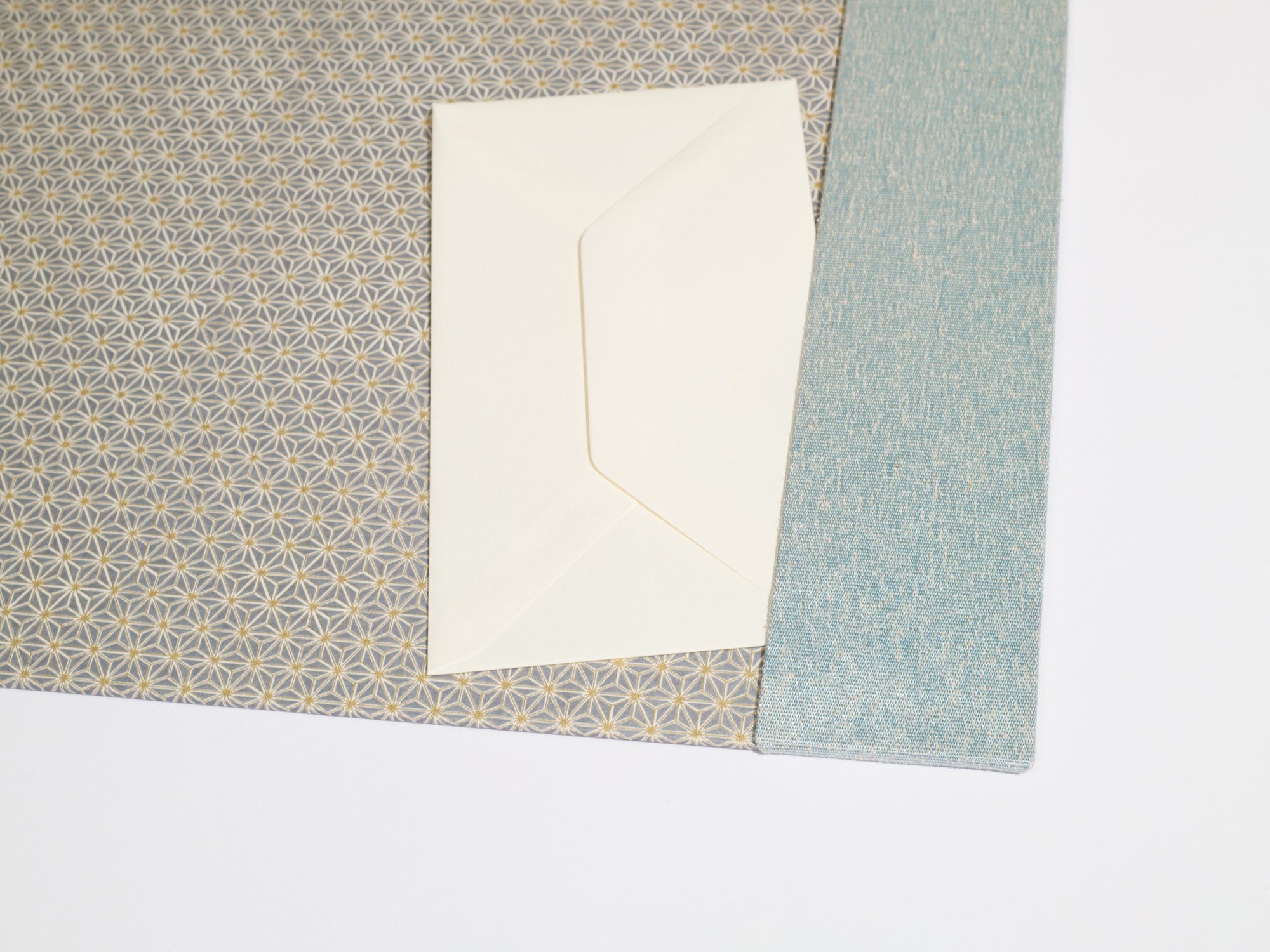 Cool and Soothing Desk Blotter / Desk Pad in Blue and Silvery Grey