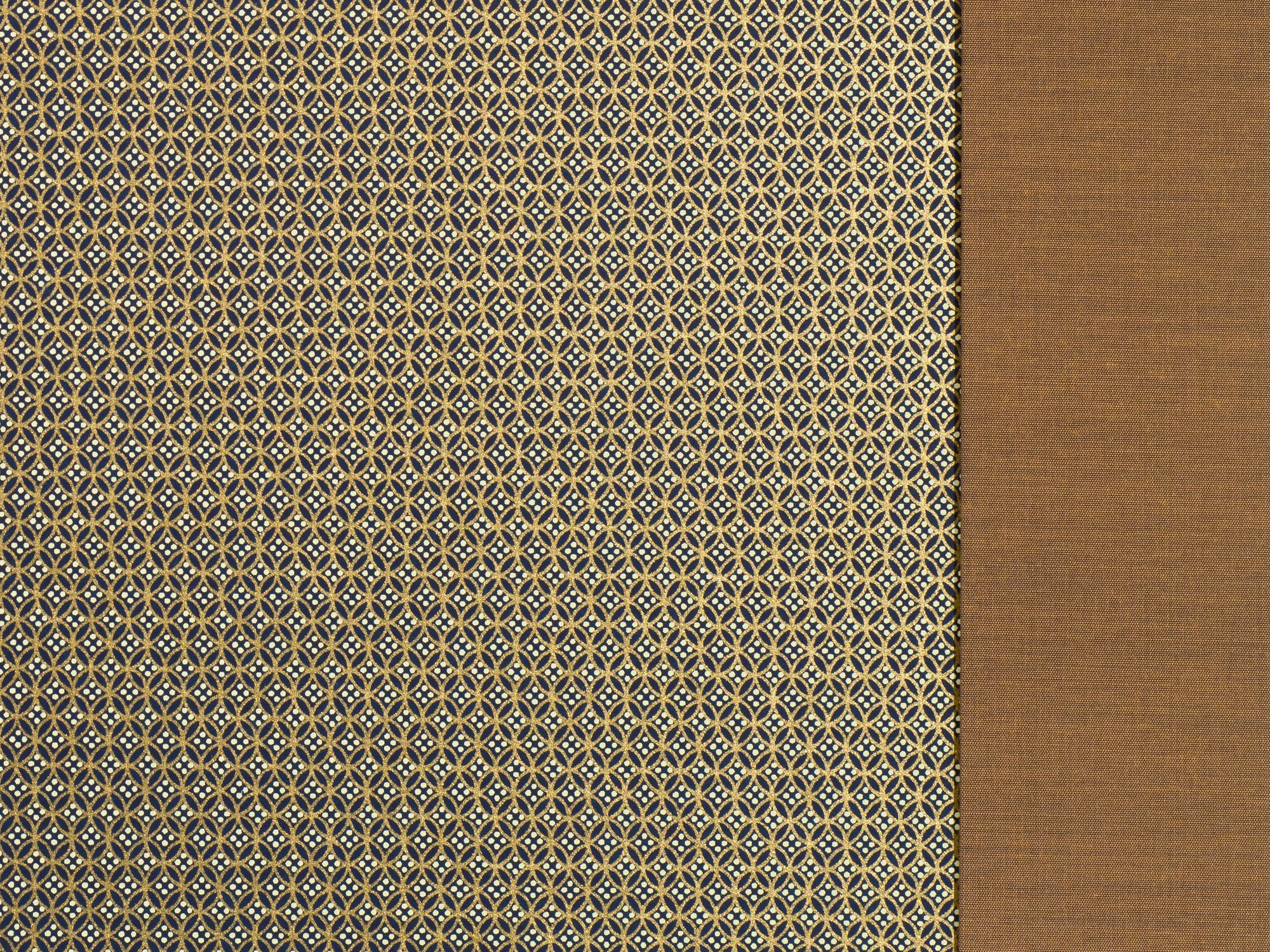 Subtle and Tailored Desk Blotter / Desk Pad in Gold, Blue, and Brown