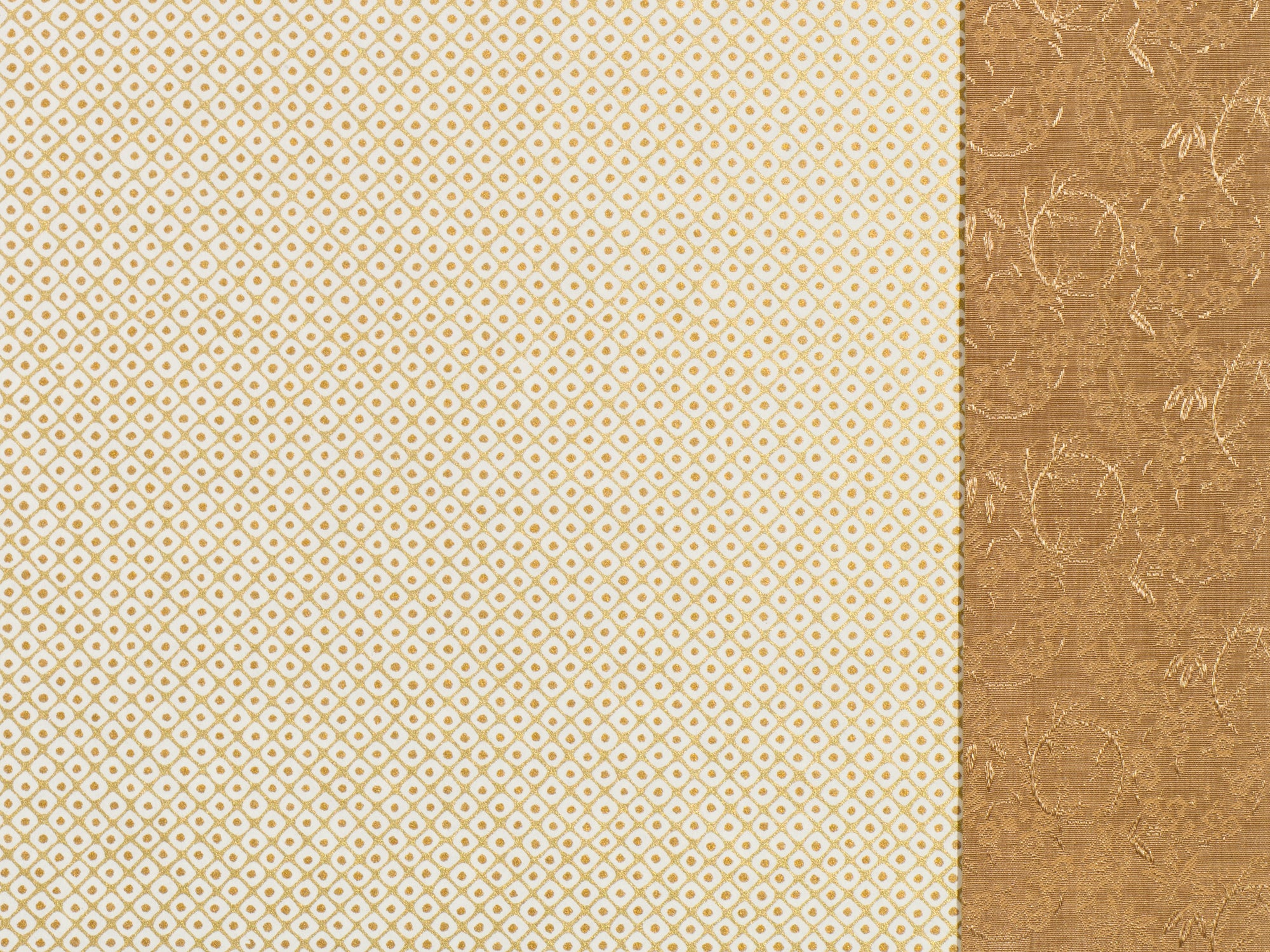 Elegant Gold Tone Desk Blotter / Desk Pad in Cream and Golden Brown