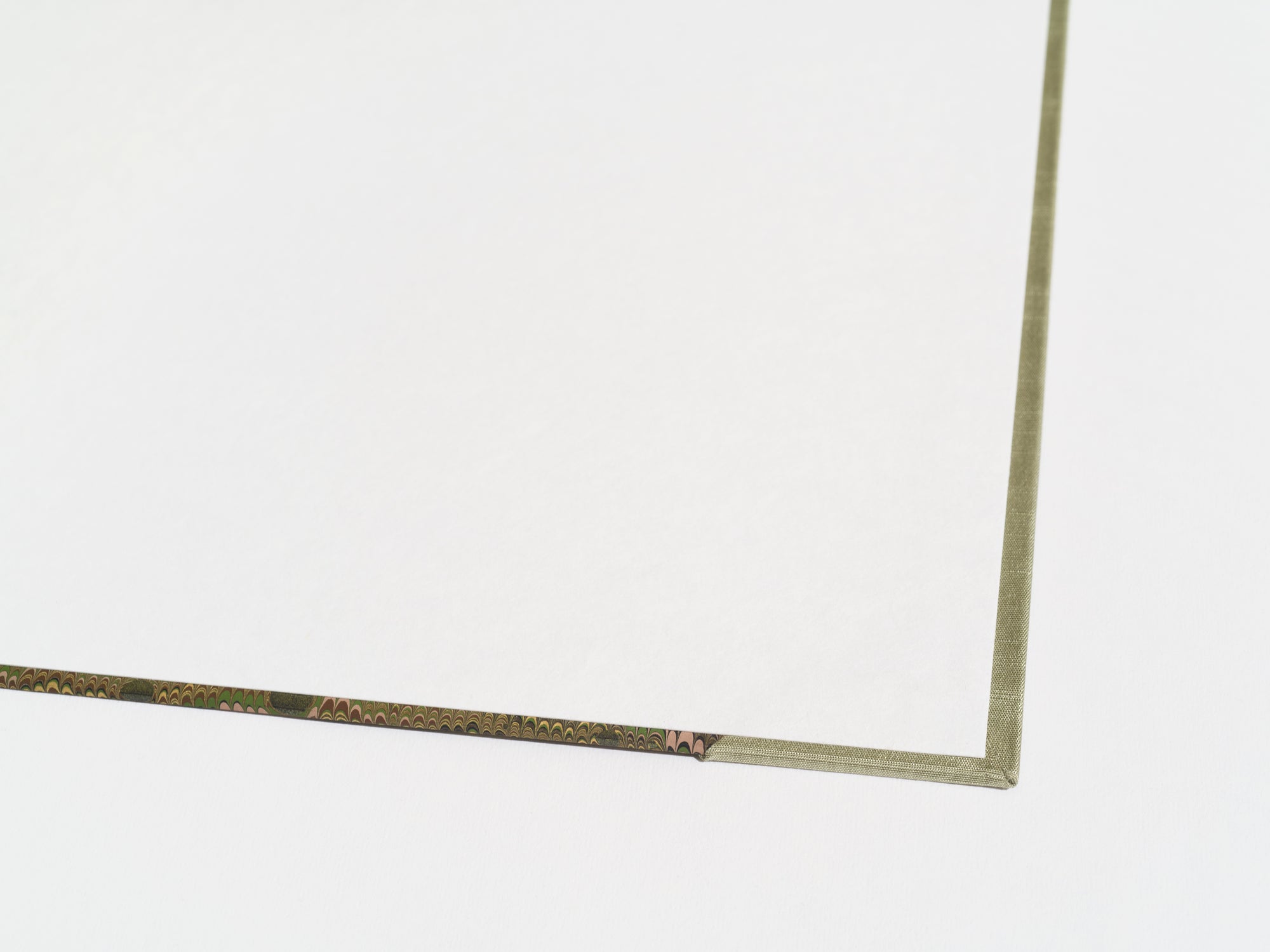 Natural Green Desk Blotter / Desk Pad in Green and Brown Waves