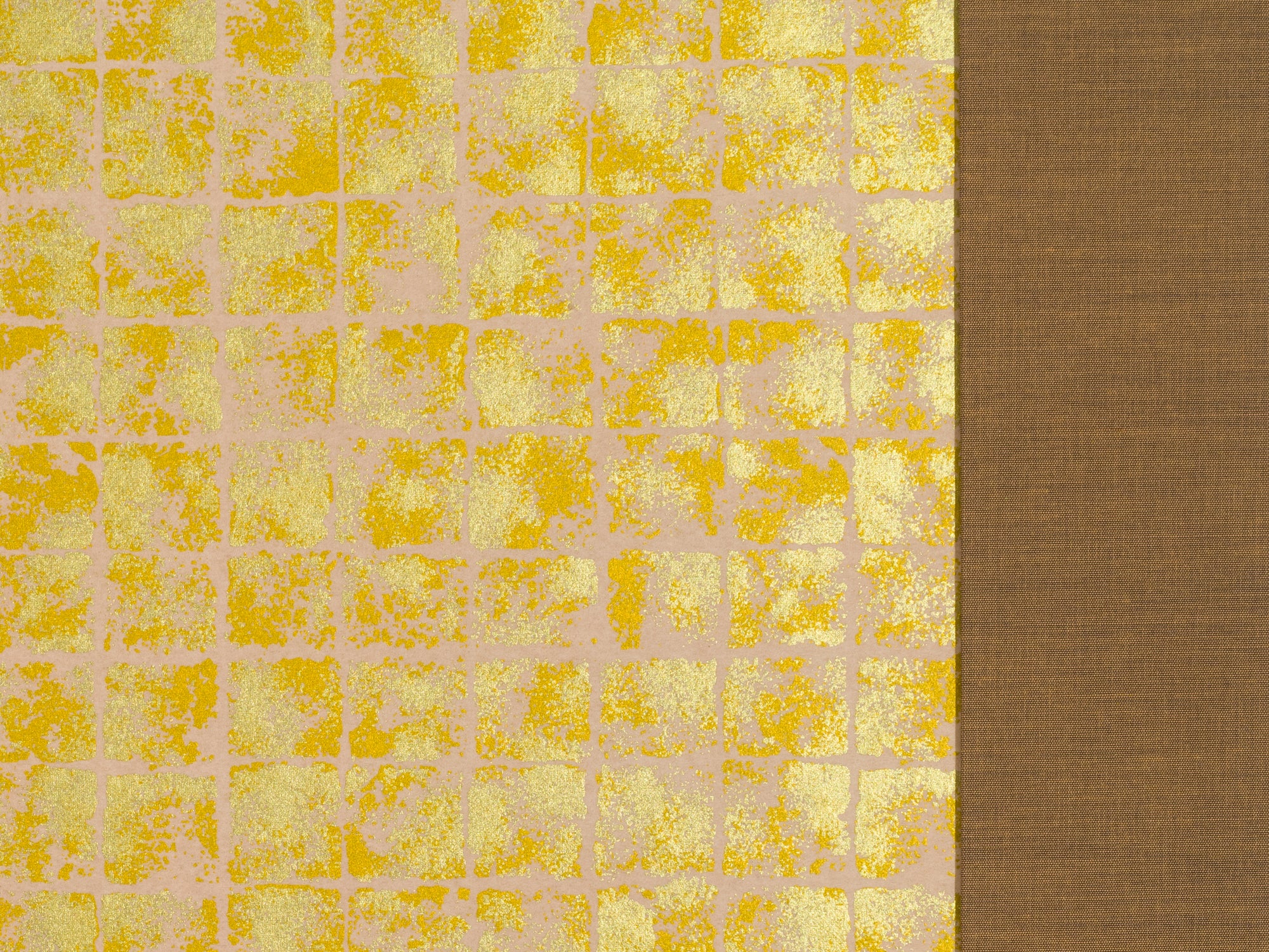 Elegant Minimalism Desk Blotter / Desk Pad in Metallic Gold and Brown