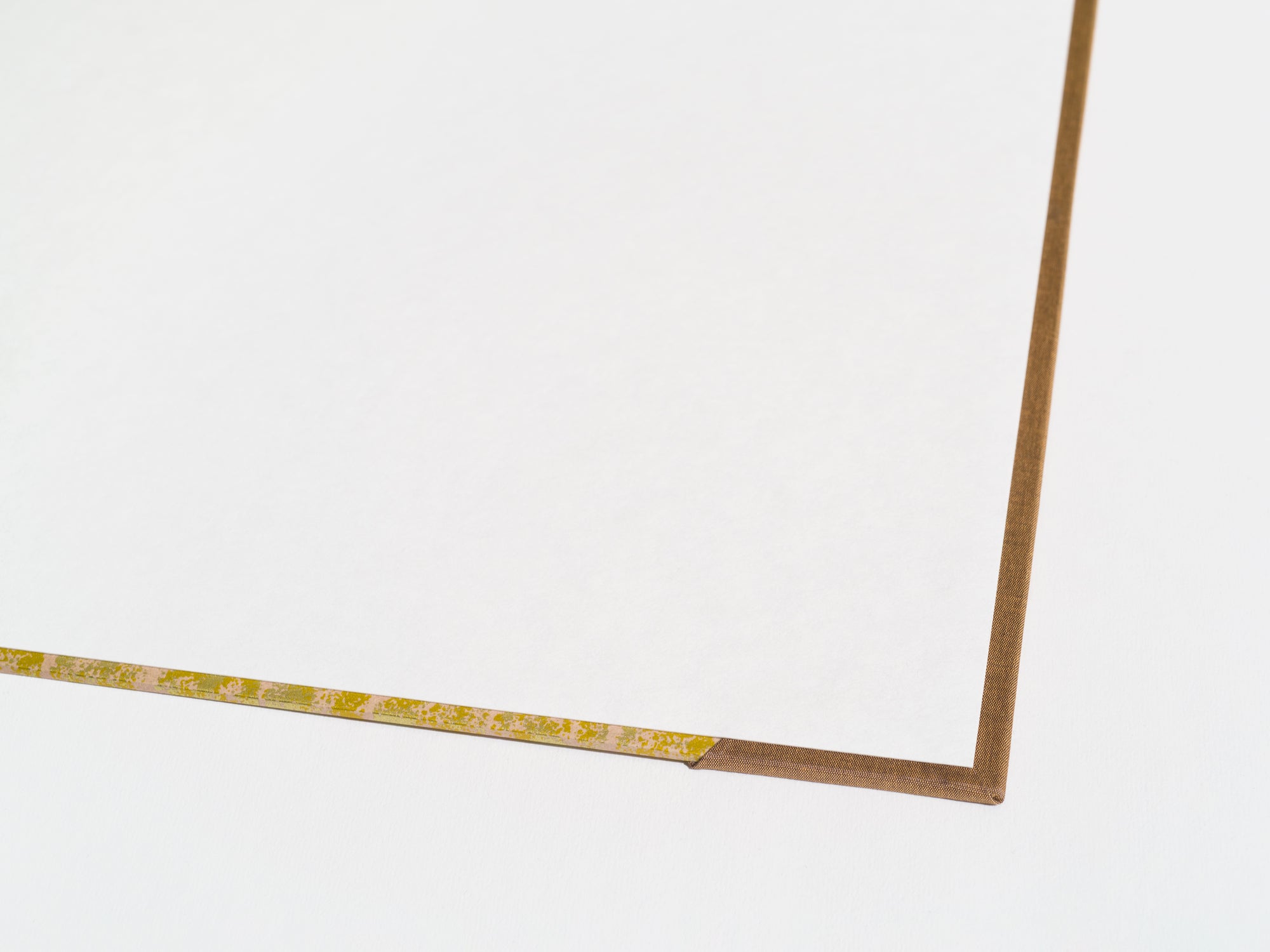 Elegant Minimalism Desk Blotter / Desk Pad in Metallic Gold and Brown