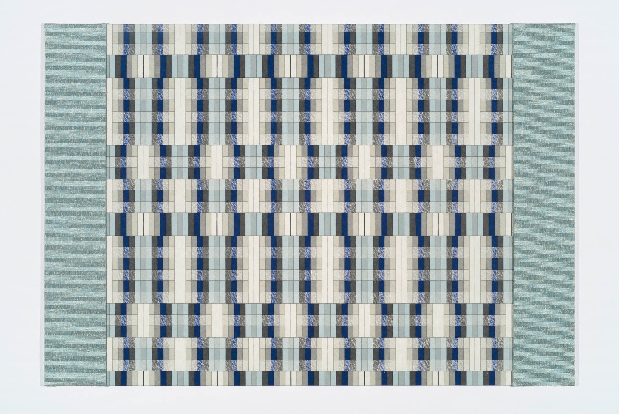 Modern Preppy Desk Blotter / Desk Pad in Blue and White