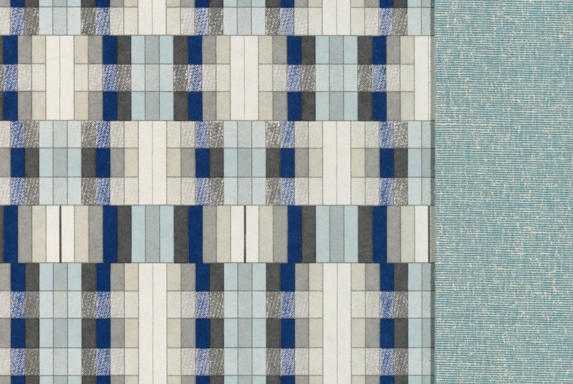 Modern Preppy Desk Blotter / Desk Pad in Blue and White
