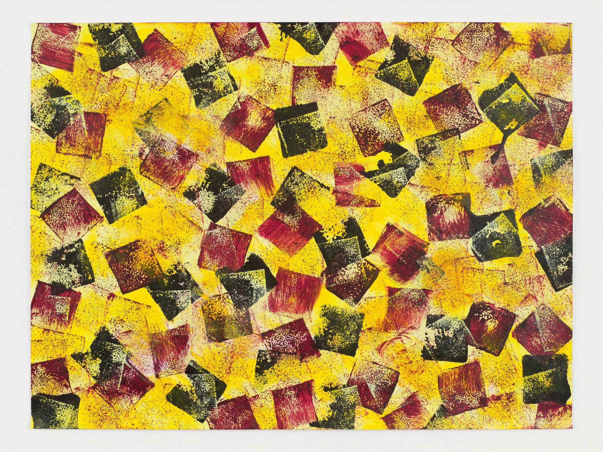 Abstract Yellow Pattern Wall Decor Marbled Paper by Moth Marblers