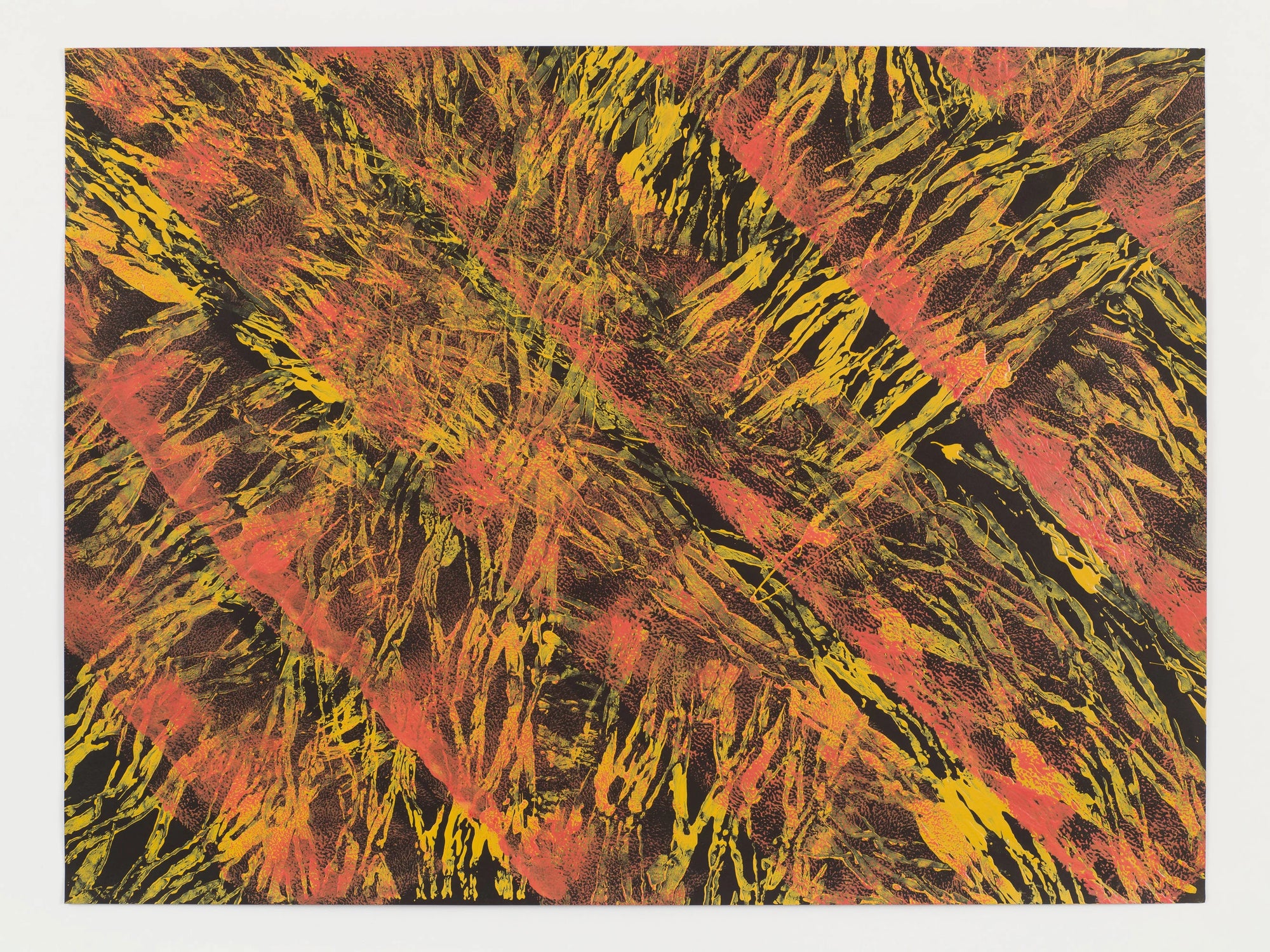 Abstract Pattern Wall Decor in Brown and Orange by Moth Marblers