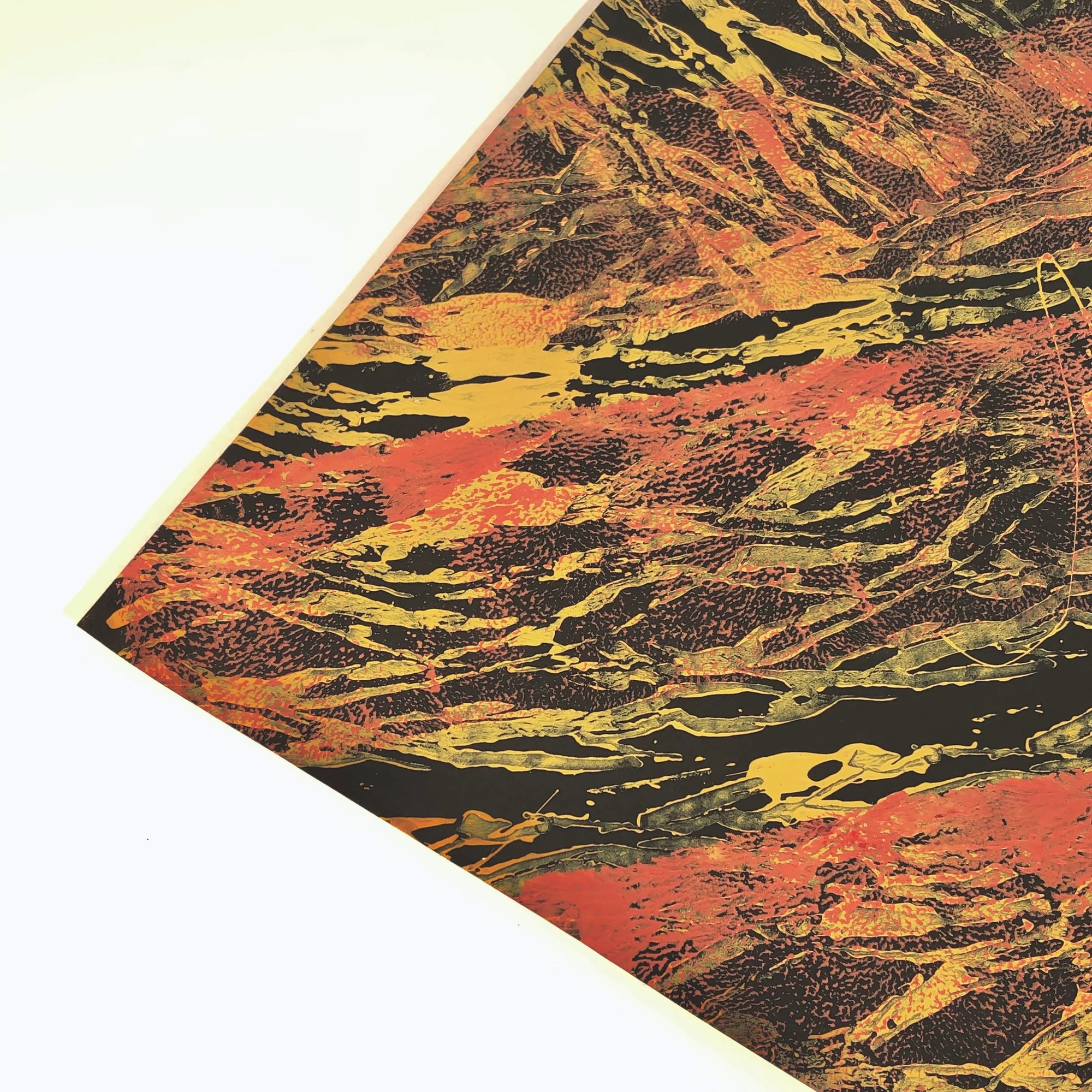 Abstract Pattern Wall Decor in Brown and Orange by Moth Marblers