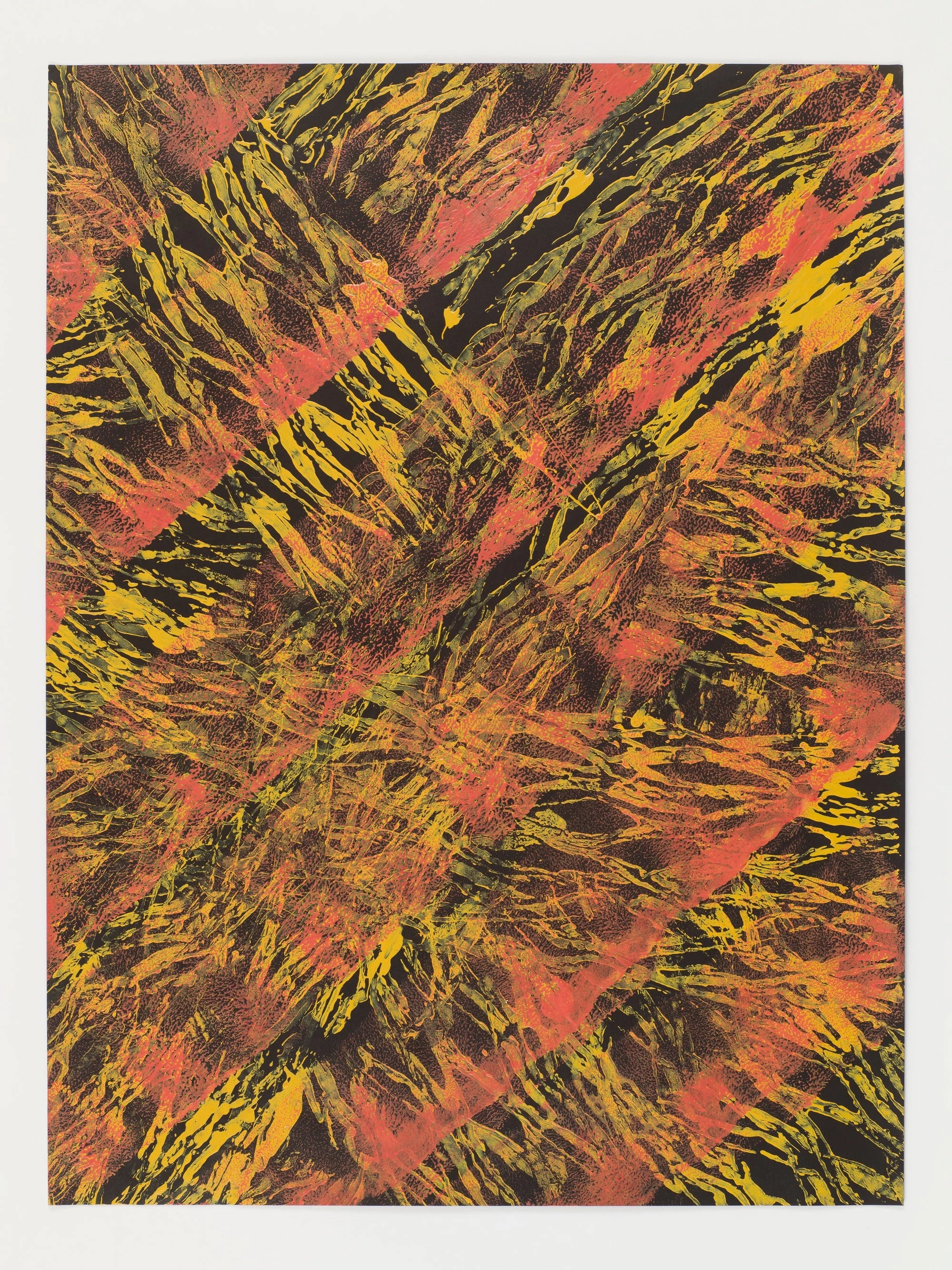 Abstract Pattern Wall Decor in Brown and Orange by Moth Marblers