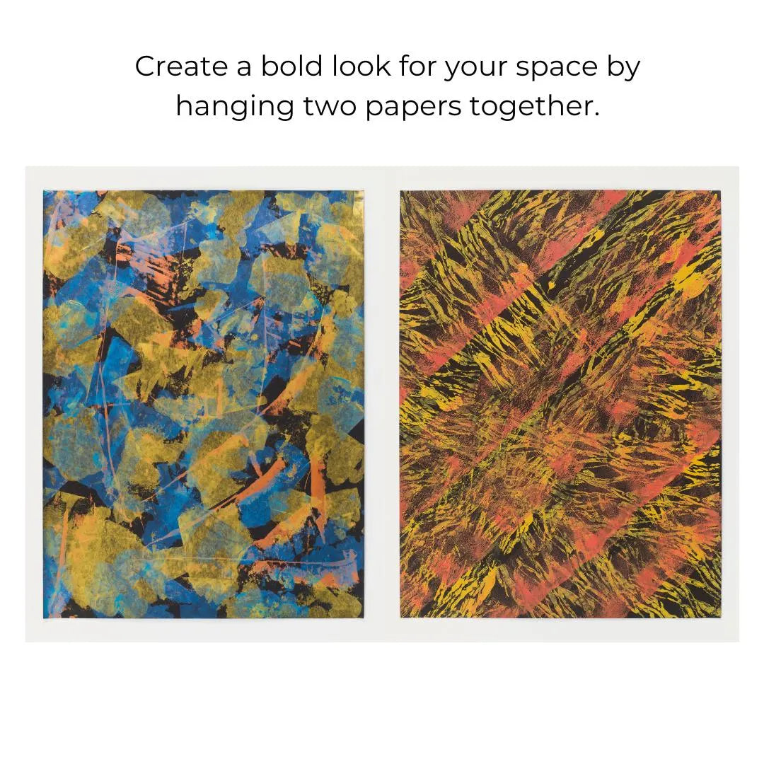 Abstract Pattern Wall Decor in Brown and Orange by Moth Marblers