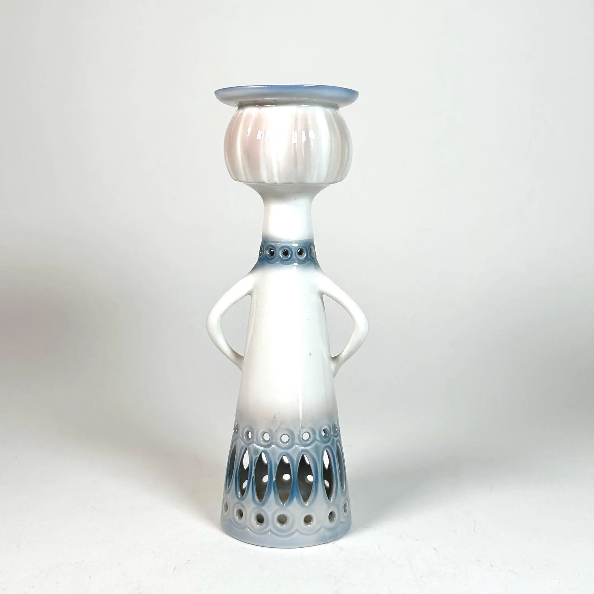 Vintage Aquincum Budapest, Hungary Girl with Hands on Hips Angel Candle Holder
