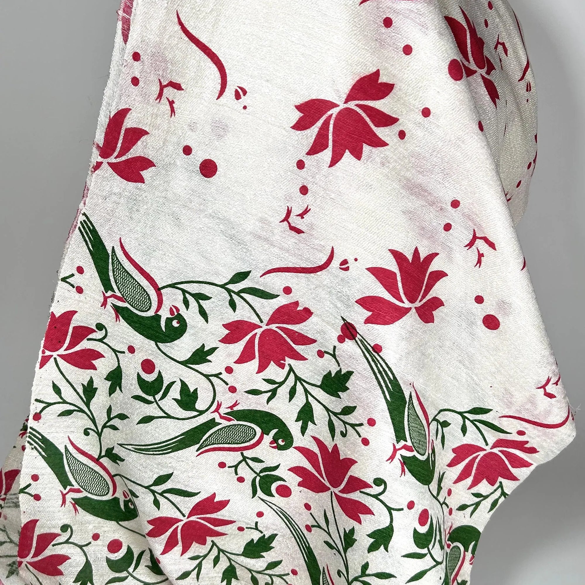 Birds and Flowers Shawl Wrap by Binita Sen Weaves