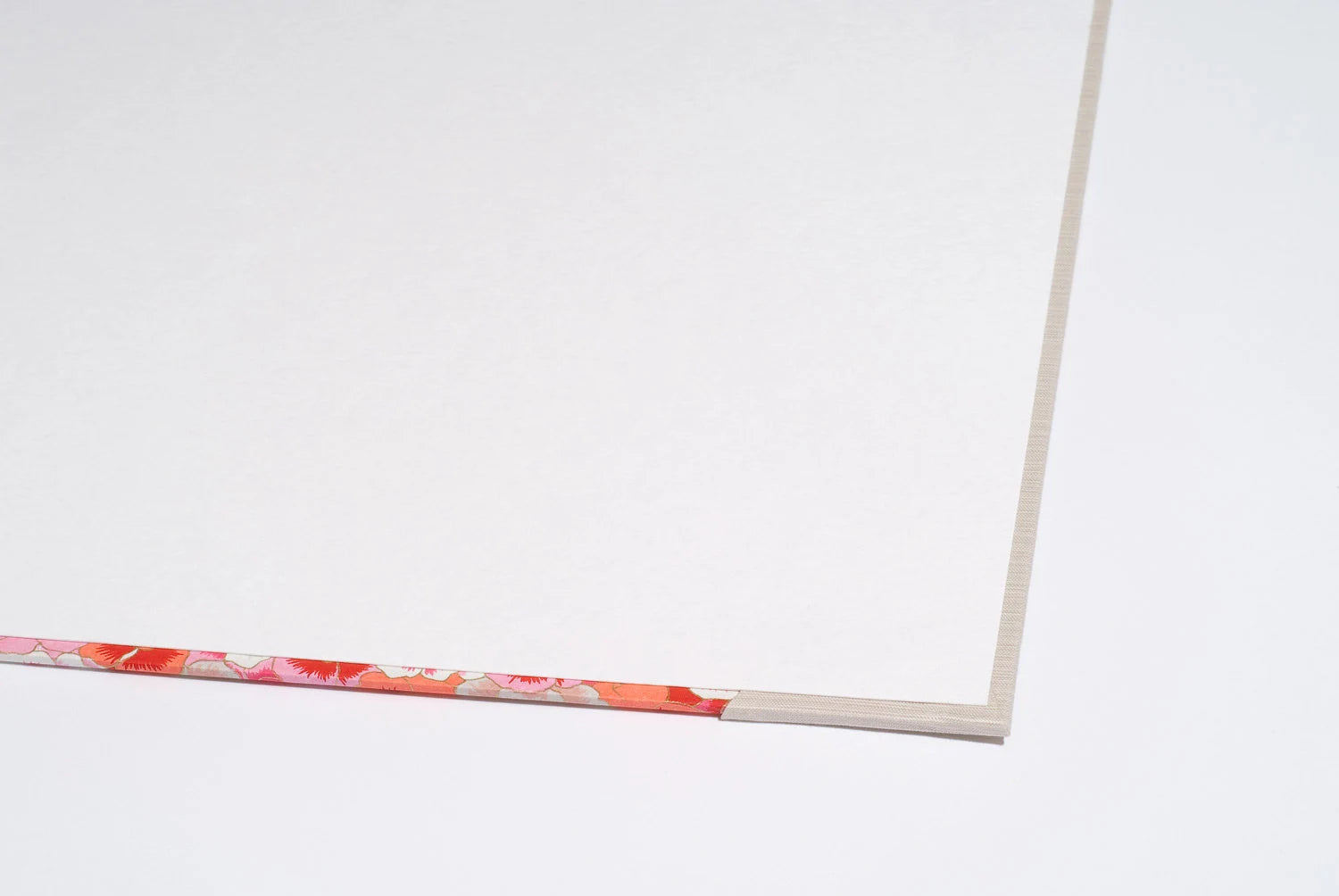 Groovy Floral Desk Blotter / Desk Pad in Red and Off White