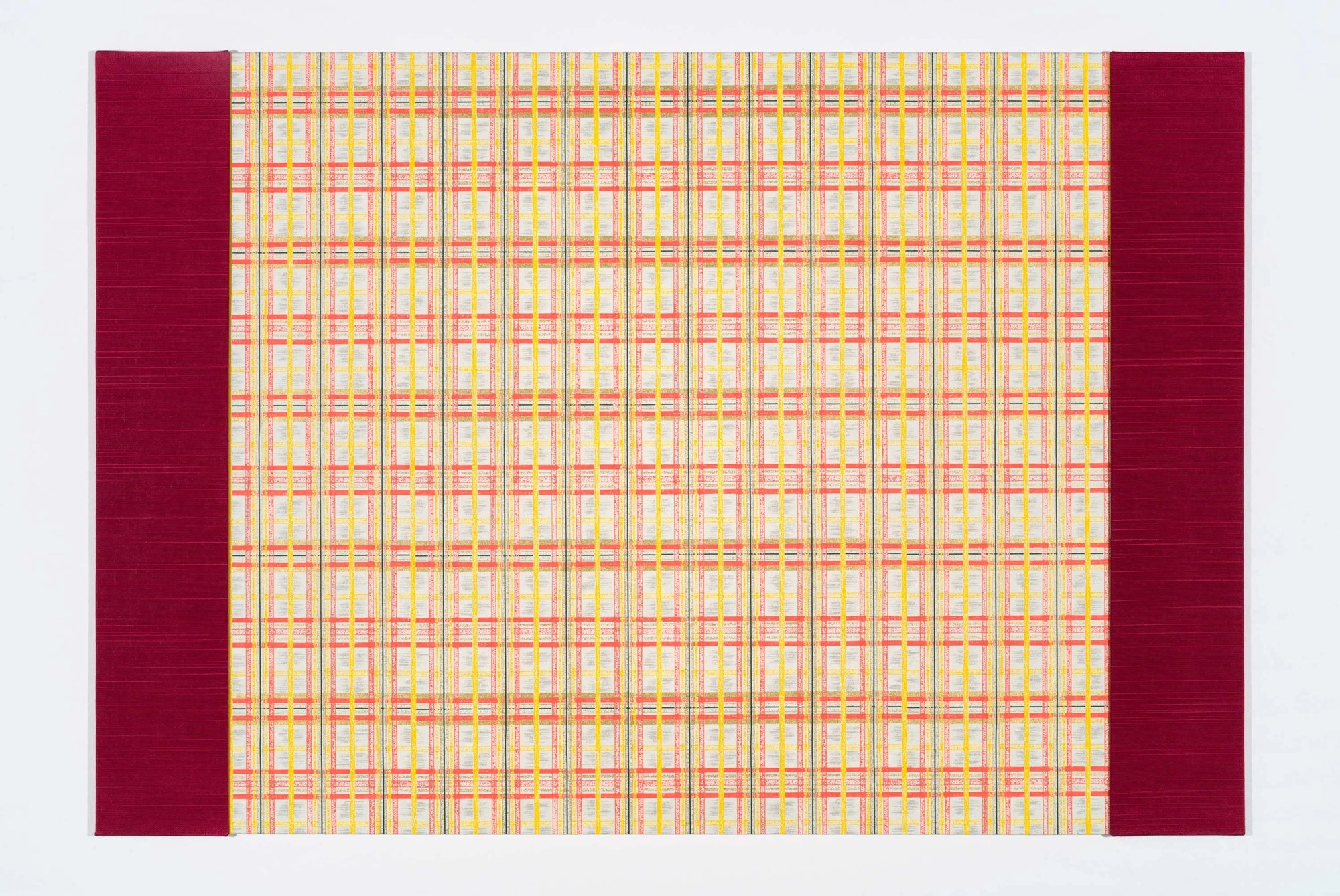 Modern Preppy Desk Blotter / Desk Pad in Red and Cream Plaid