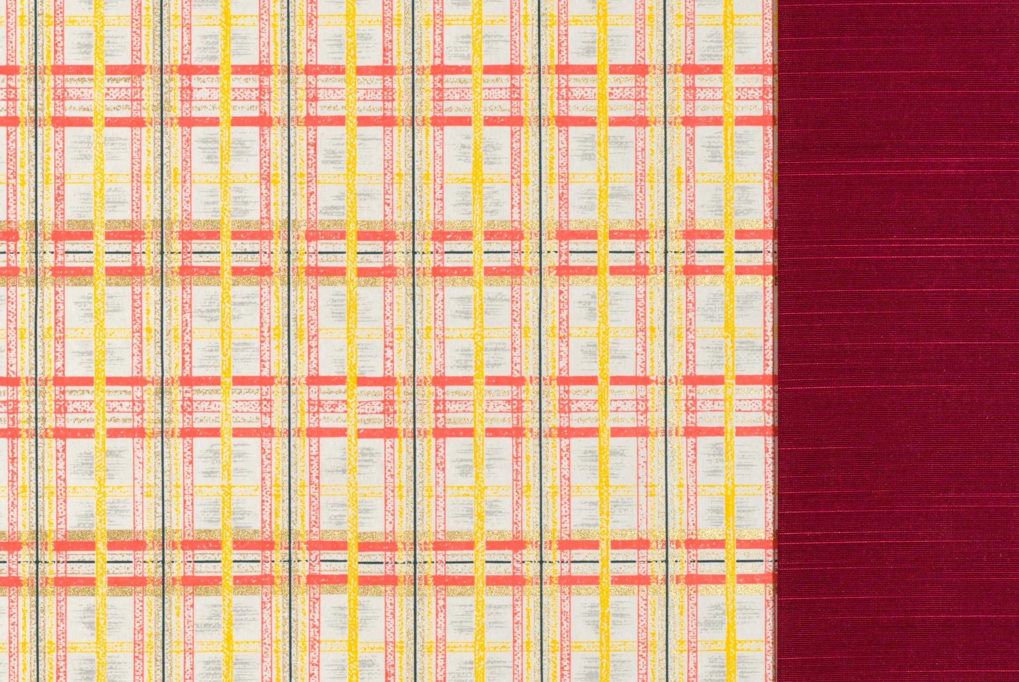 Modern Preppy Desk Blotter / Desk Pad in Red and Cream Plaid