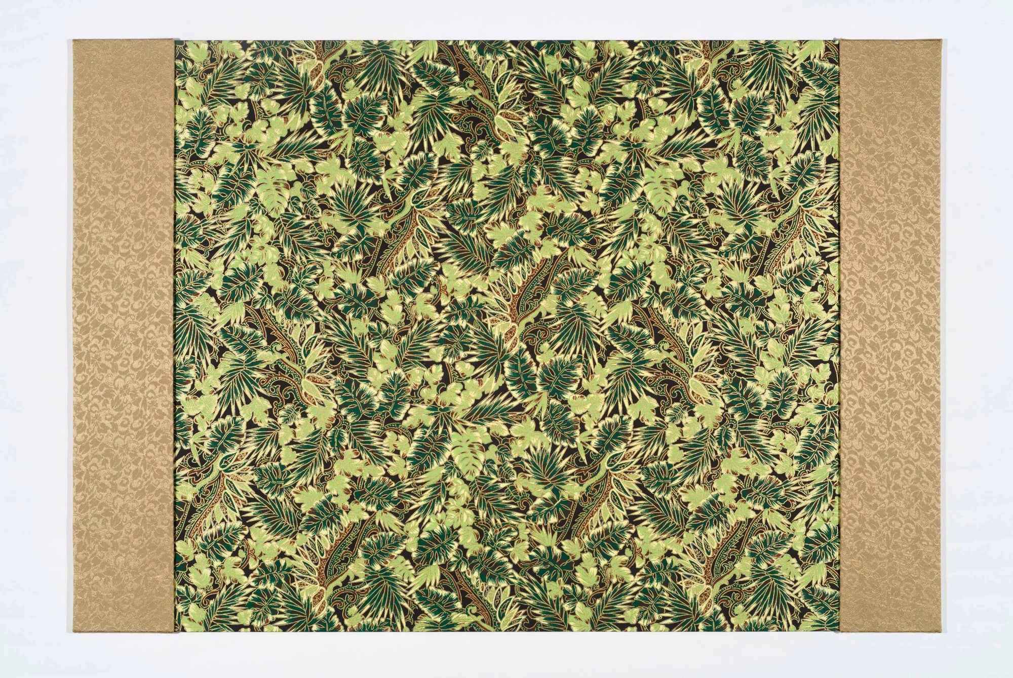 Lush Tropical Desk Blotter / Desk Pad in Green and Gold