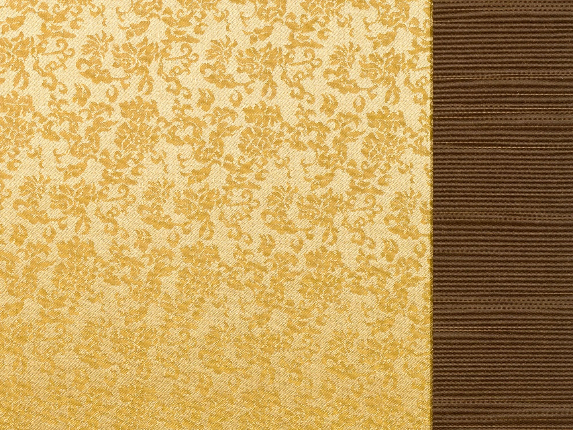 Luxurious and Traditional Desk Blotter / Desk Pad in Gold and Dark Brown