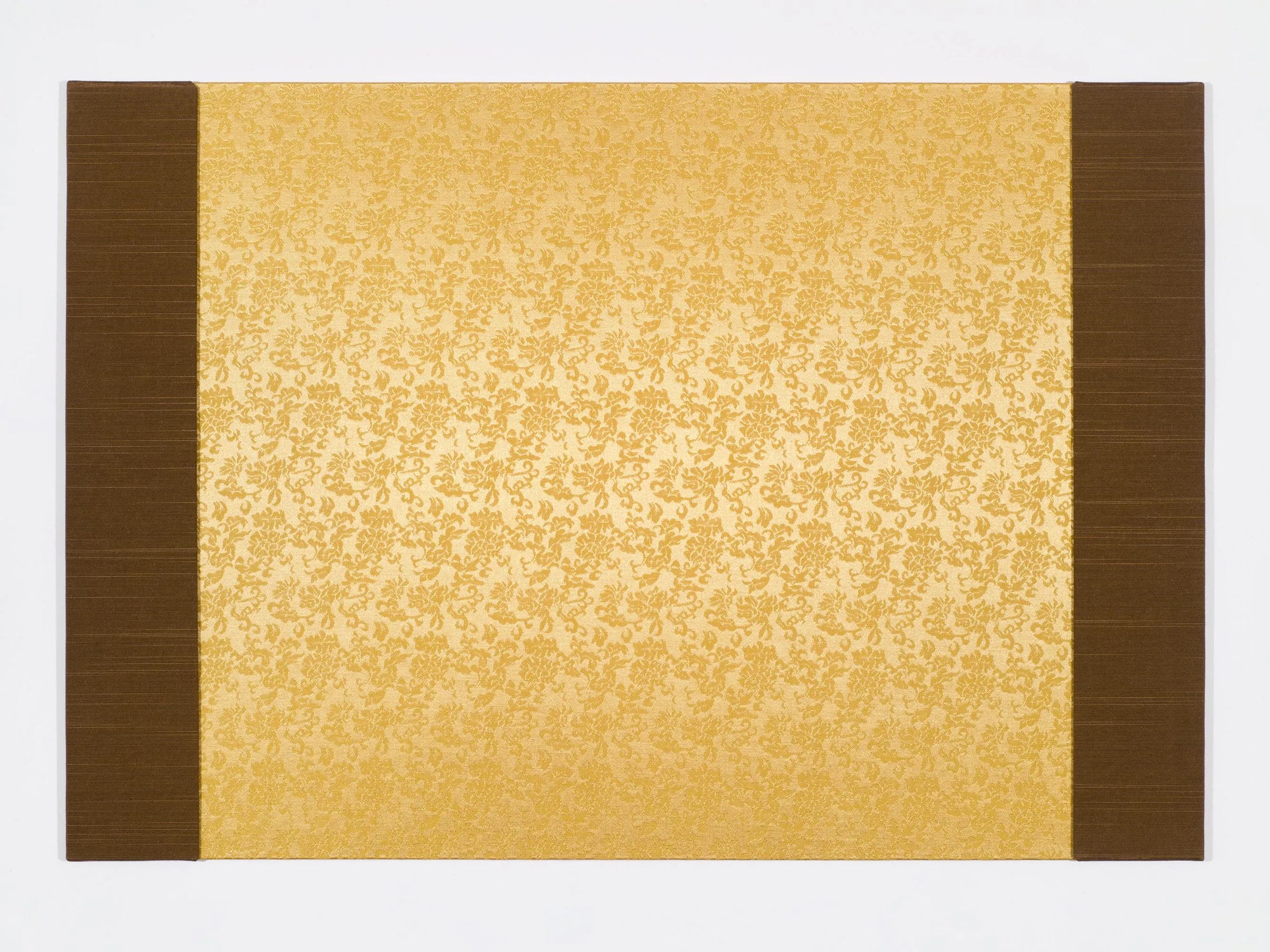 Luxurious and Traditional Desk Blotter / Desk Pad in Gold and Dark Brown