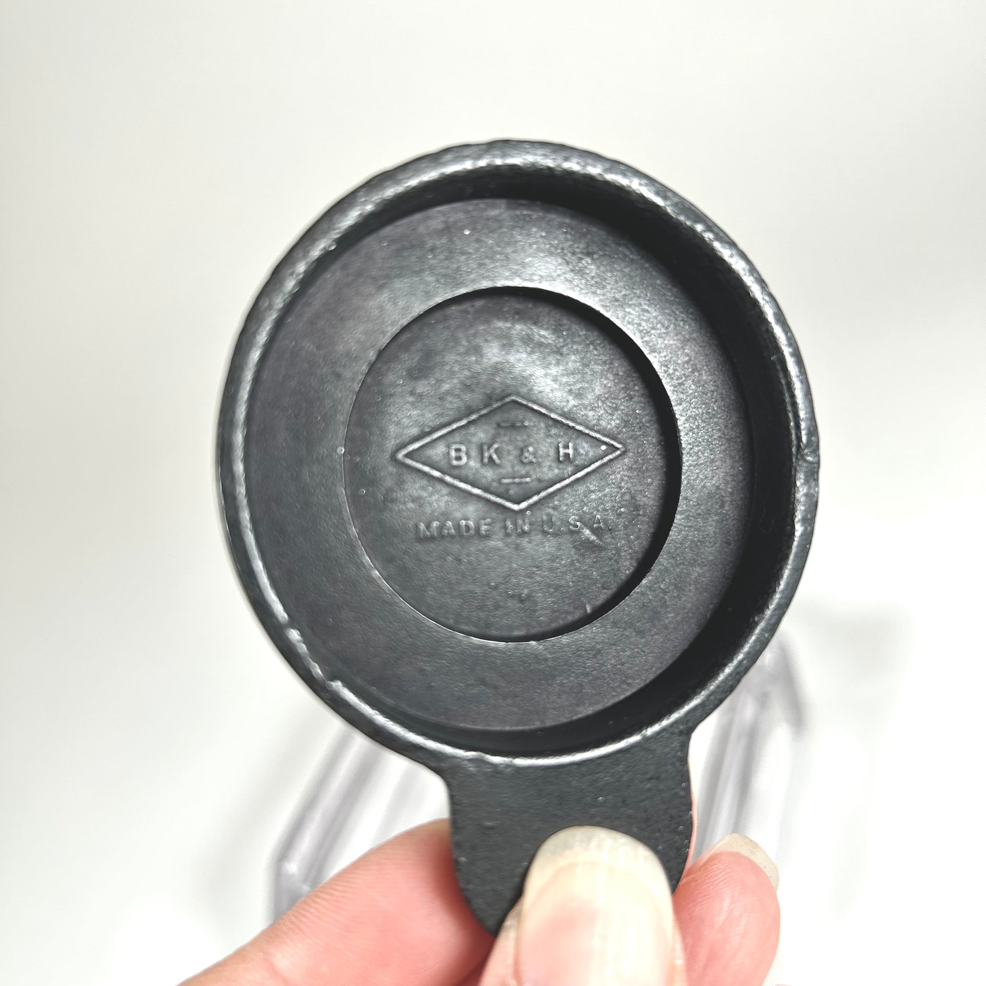 Vintage Victor Clear Glass Single Inkwell Pen Stand with Lid