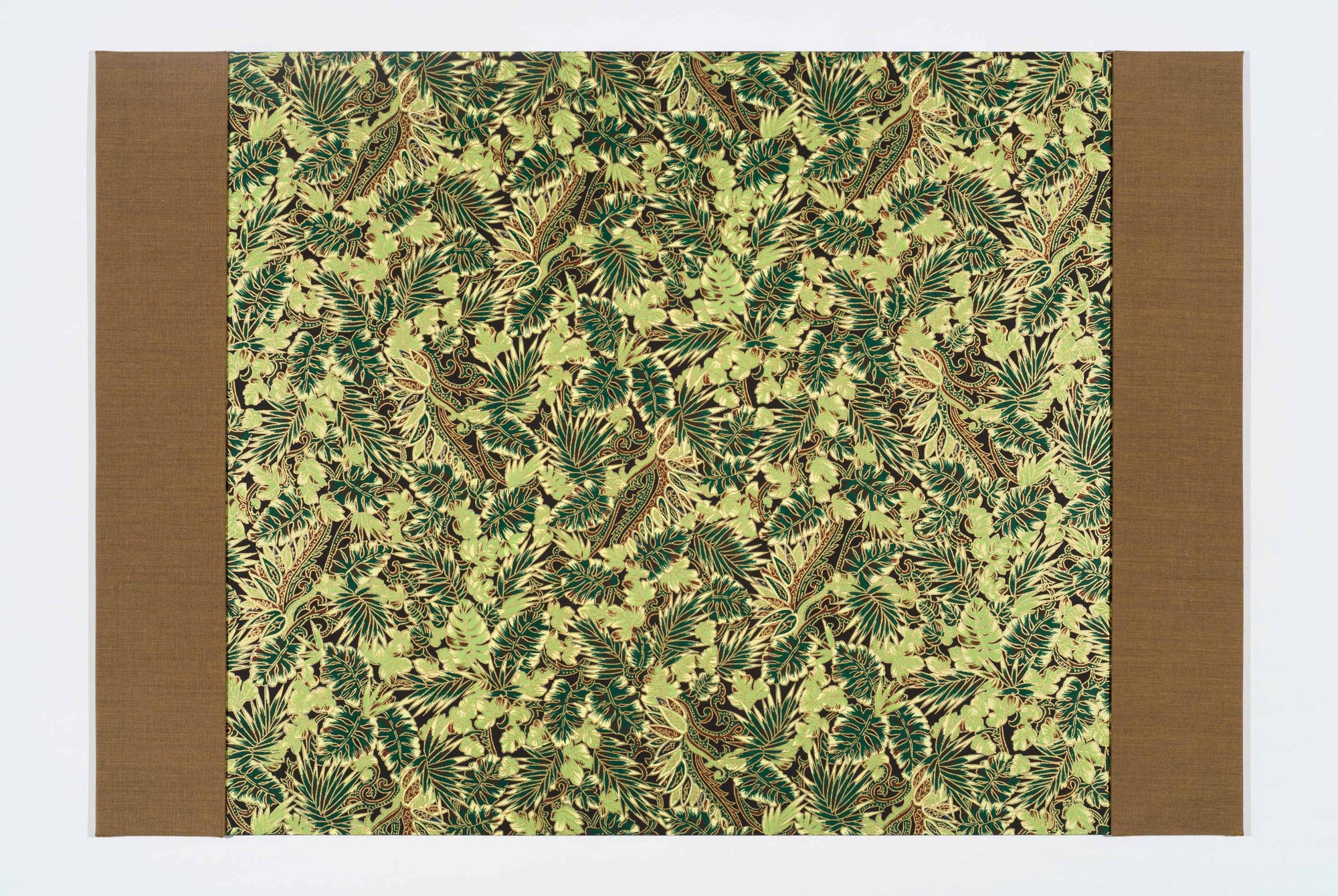 Green &amp; Gold Solid Desk Blotter by Eight Books SF | Japanese Paper &amp; Gold Silk Bookcloth
